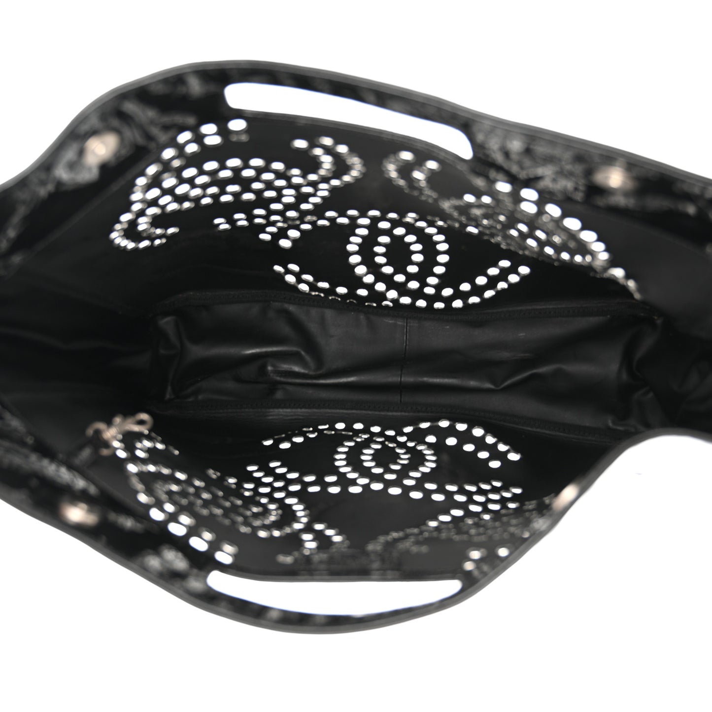 Patent Perforated CC Handle Bag Black