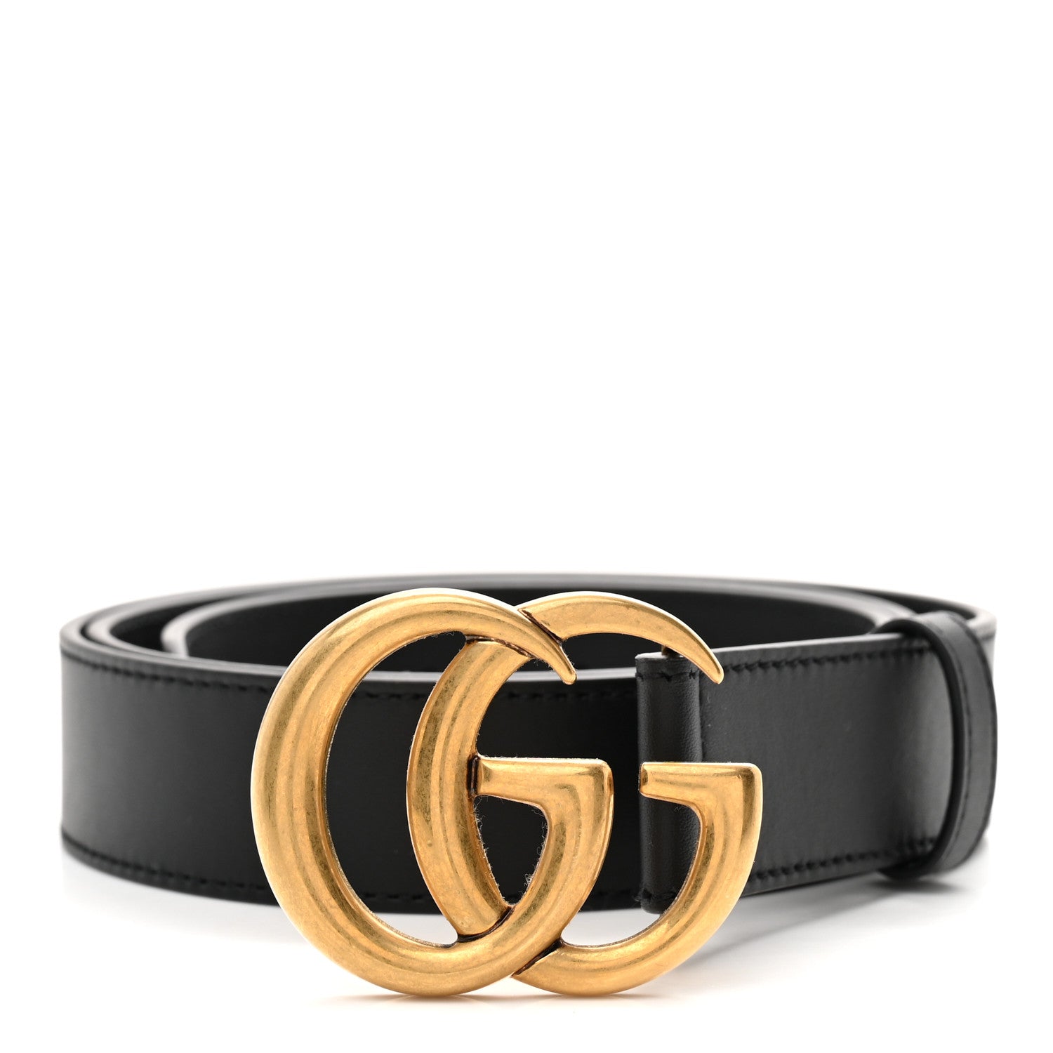 Gucci Calfskin Double G 30mm Belt 95 38 Black 1883949 – FASHIONPHILE