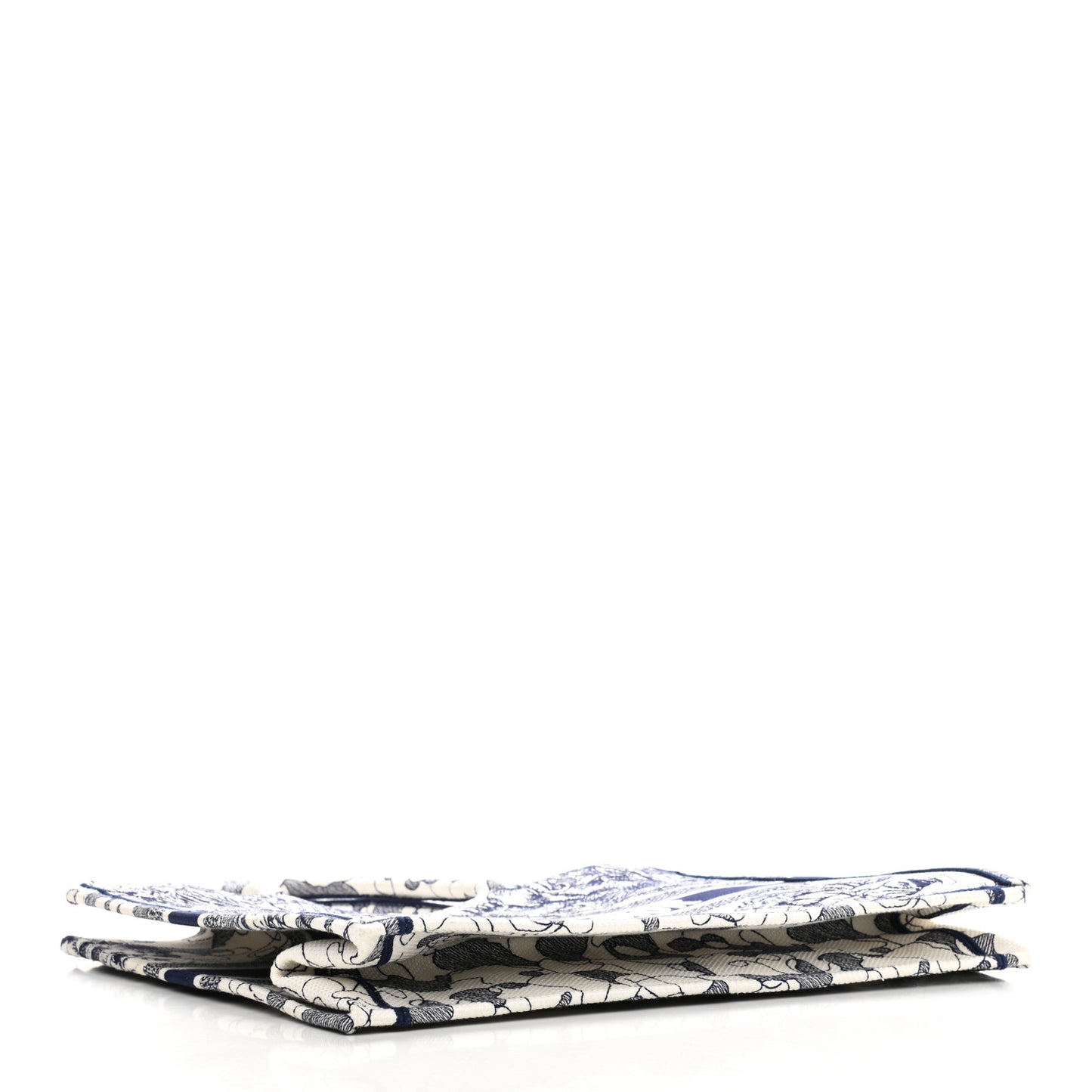 Canvas Embroidered Large Around The World Book Tote Blue