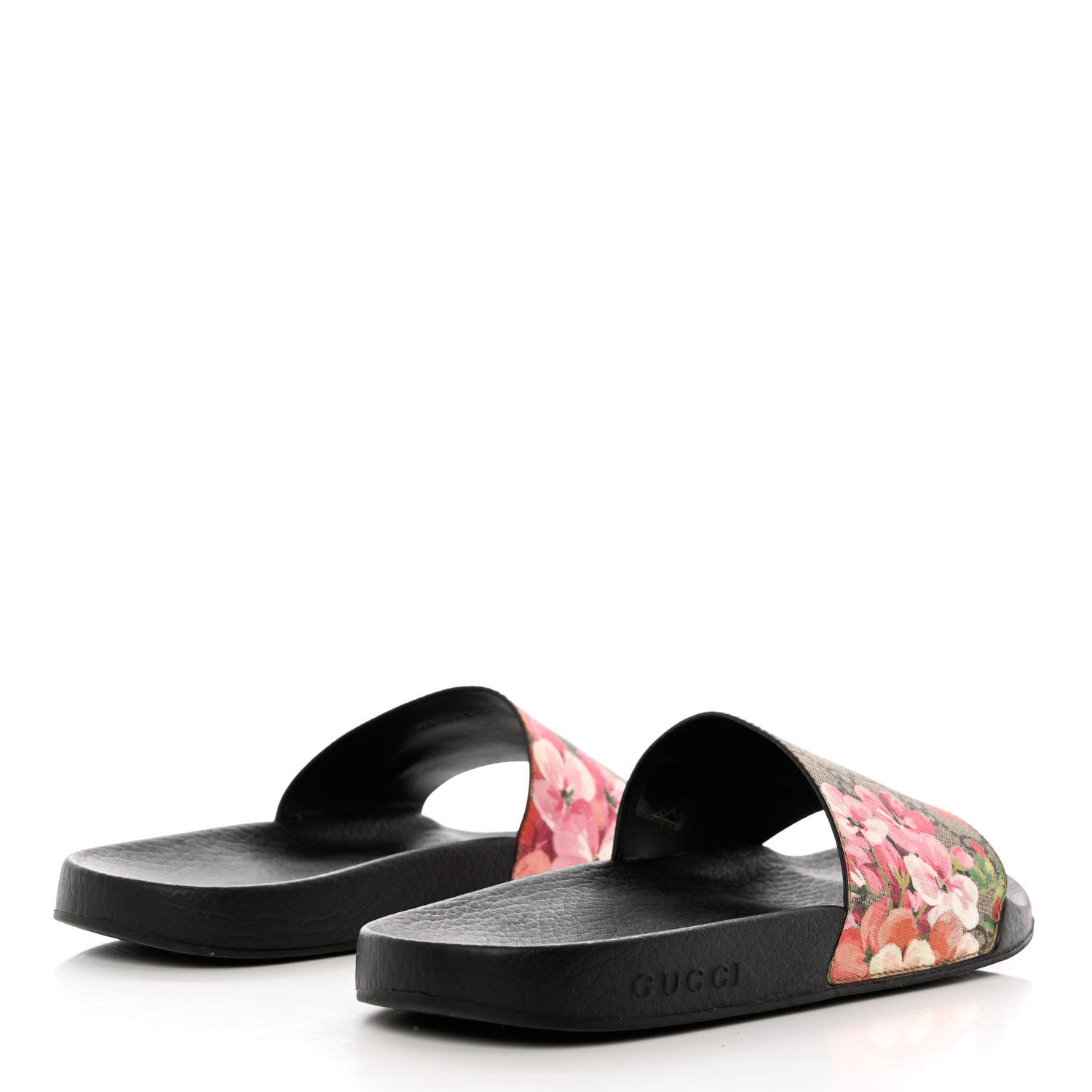 Gucci GG Supreme Monogram Blooms Slide Sandals 40 Beige Multicolor 4 of 10