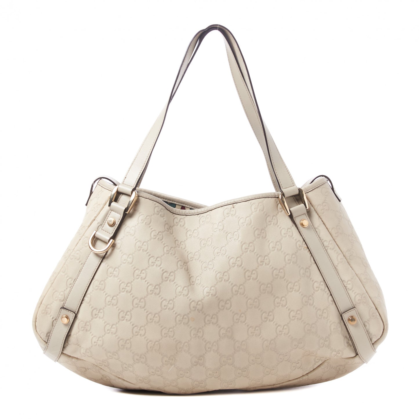 Guccissima Medium Abbey Shoulder Bag Off White