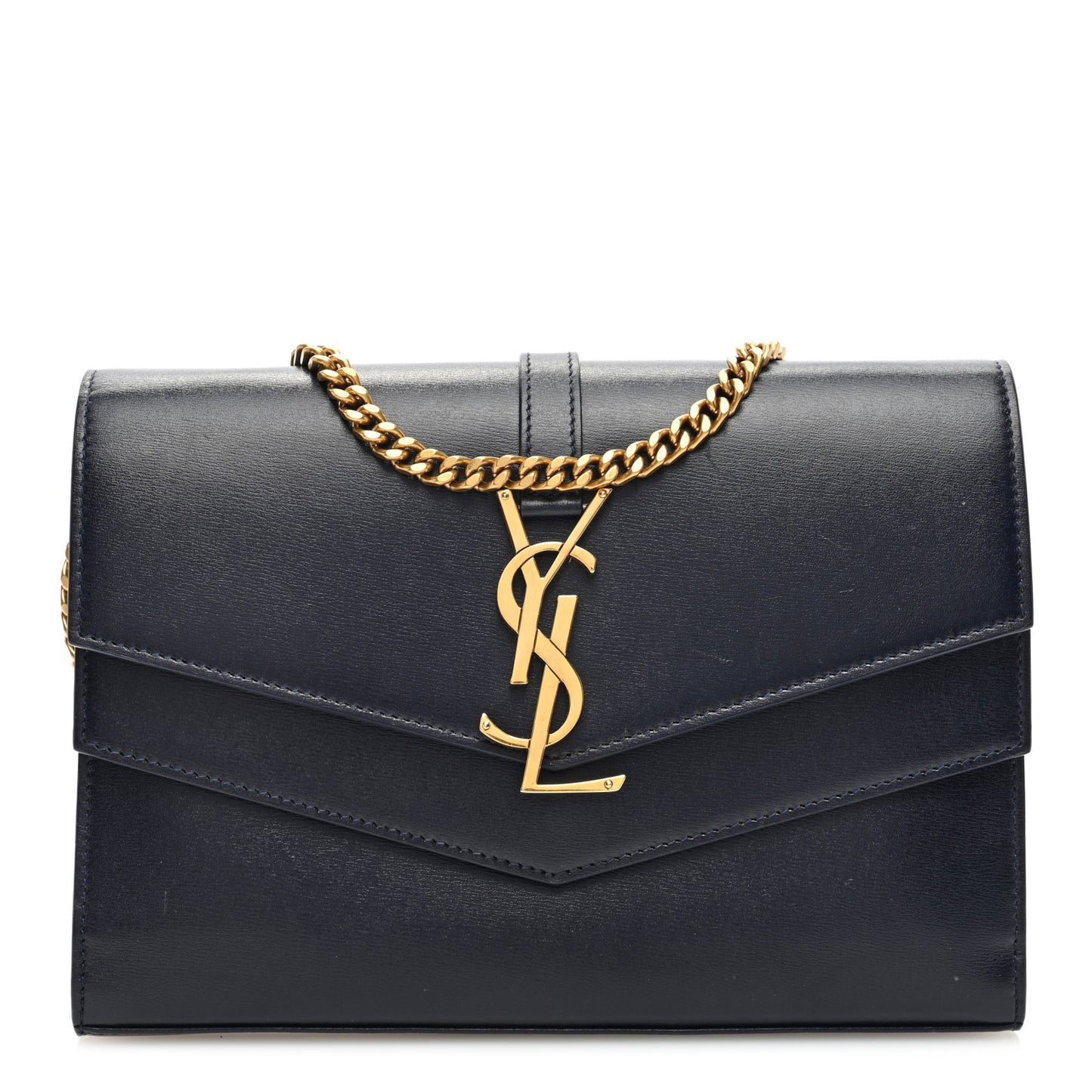 Smooth Calfskin Monogram Sulpice Chain Wallet Black
