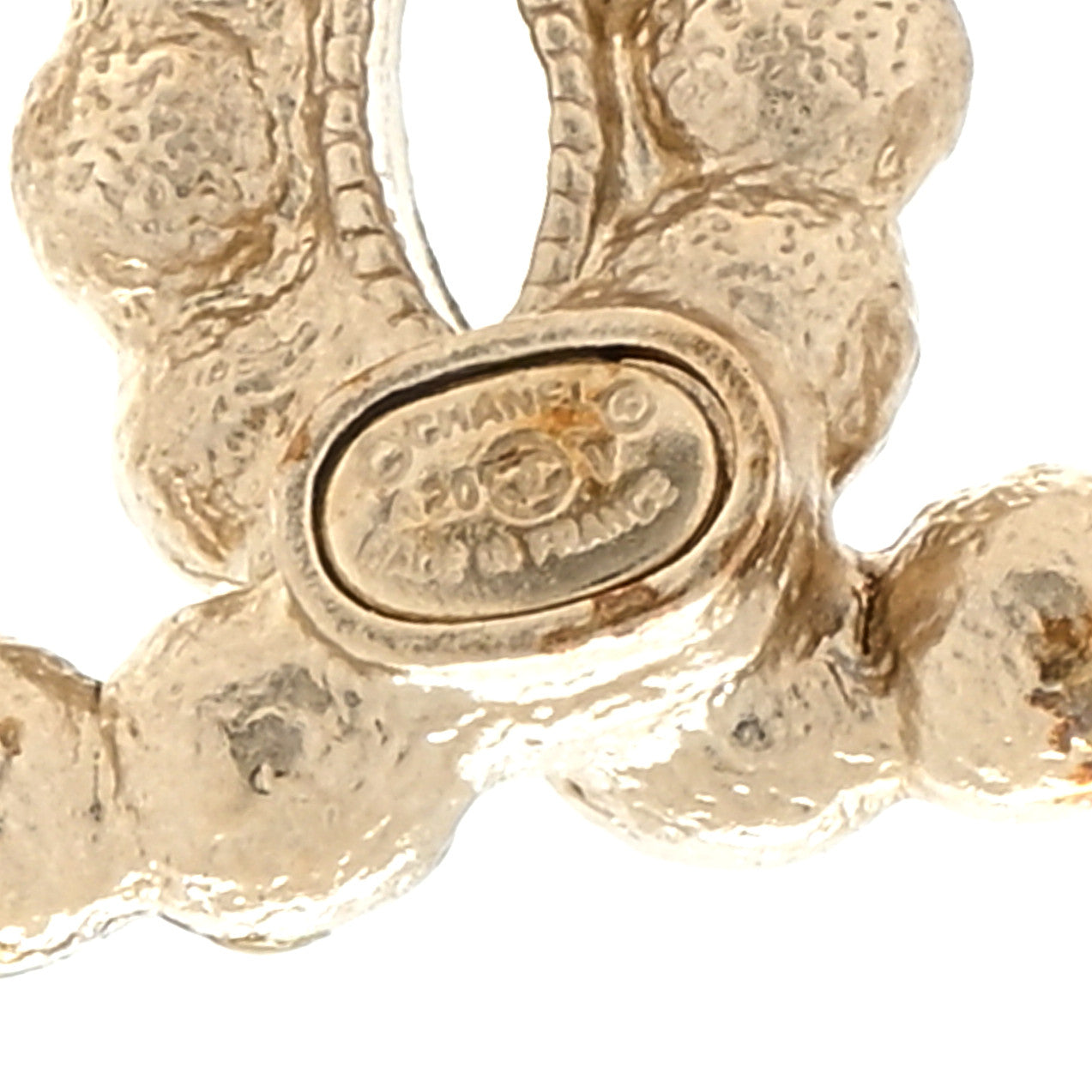 Pearl Crystal CC Earrings Gold