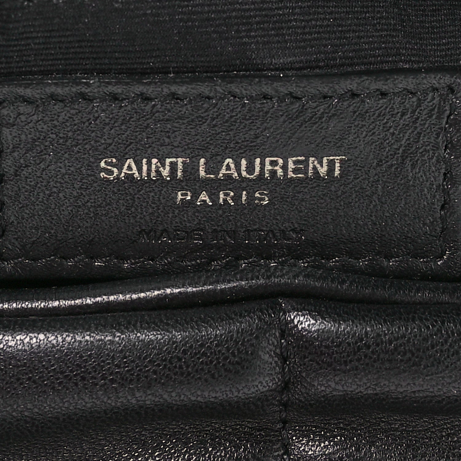 Saint Laurent Lambskin Quilted Monogram Monochrome Medium Loulou Puffer Chain Satchel Black 6 of 10
