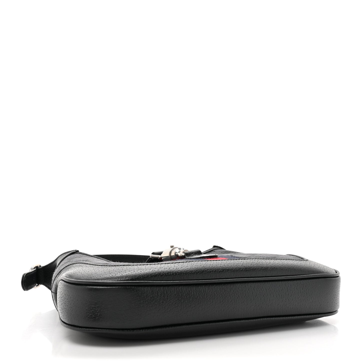 X BALENCIAGA BB Monogram Calfskin Web Small Jackie 1961 Hobo Black