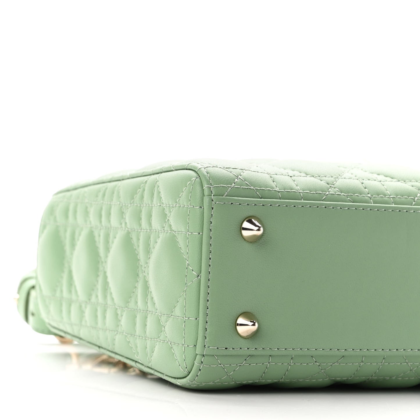 Lambskin Cannage Small My ABCDior Lady Dior Green