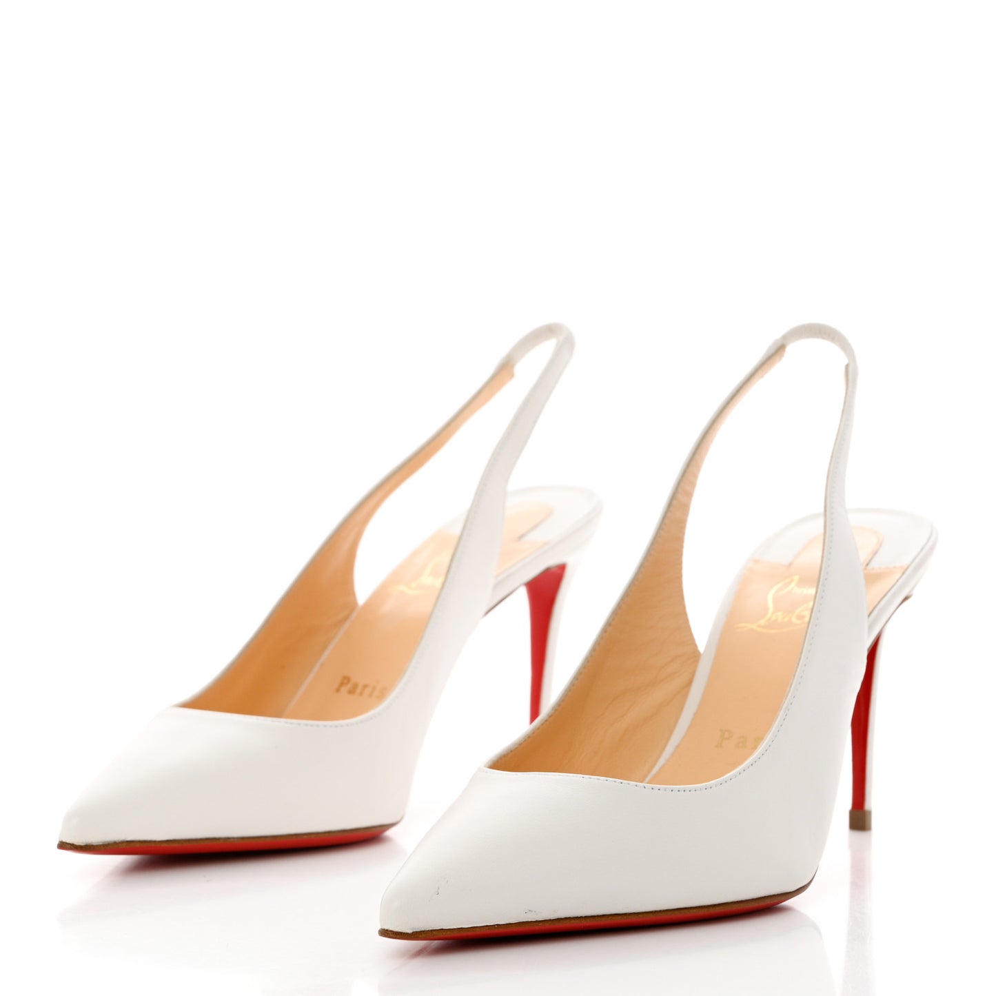 Calfskin Kate Slingback 85 Pumps 36.5 White