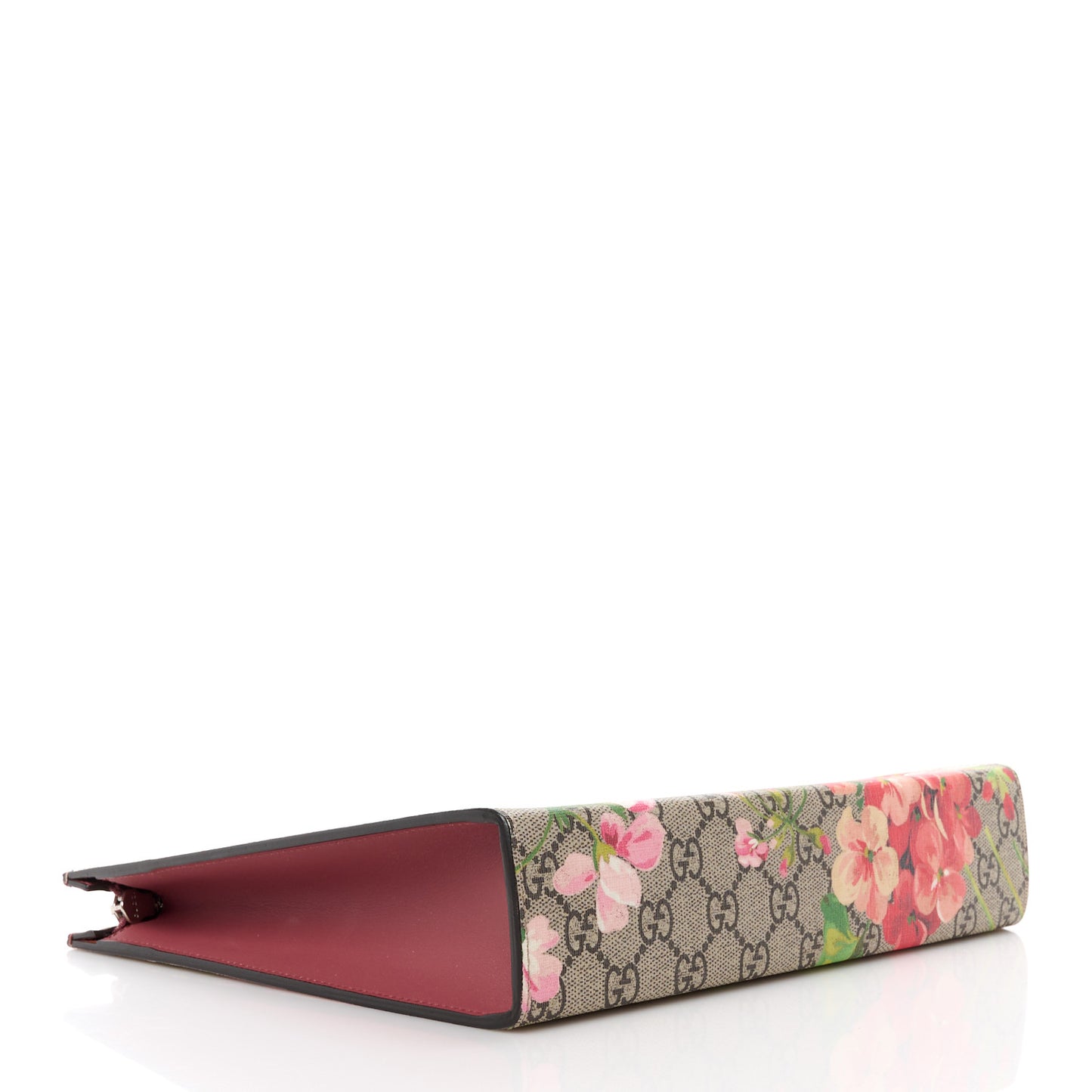 GG Supreme Monogram Blooms Large Cosmetic Case Beige Multicolor Dry Rose