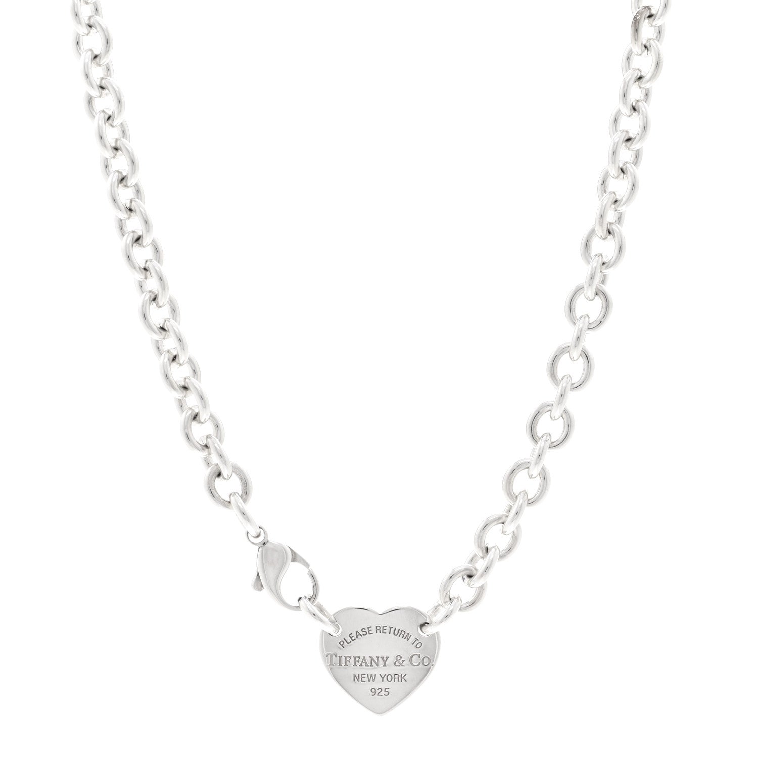 Tiffany Sterling Silver Return to Tiffany Heart Tag Choker