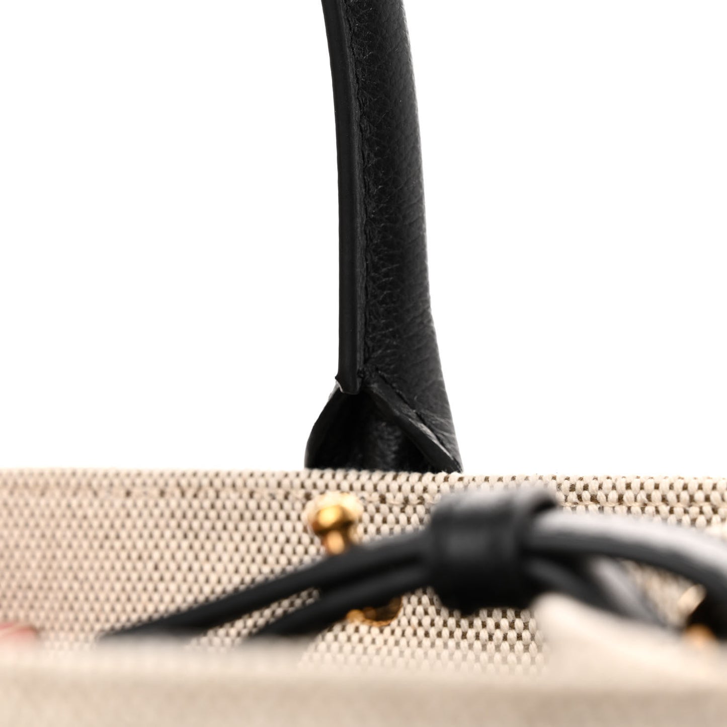 Canvas Calfskin La Medusa Small Tote Beige