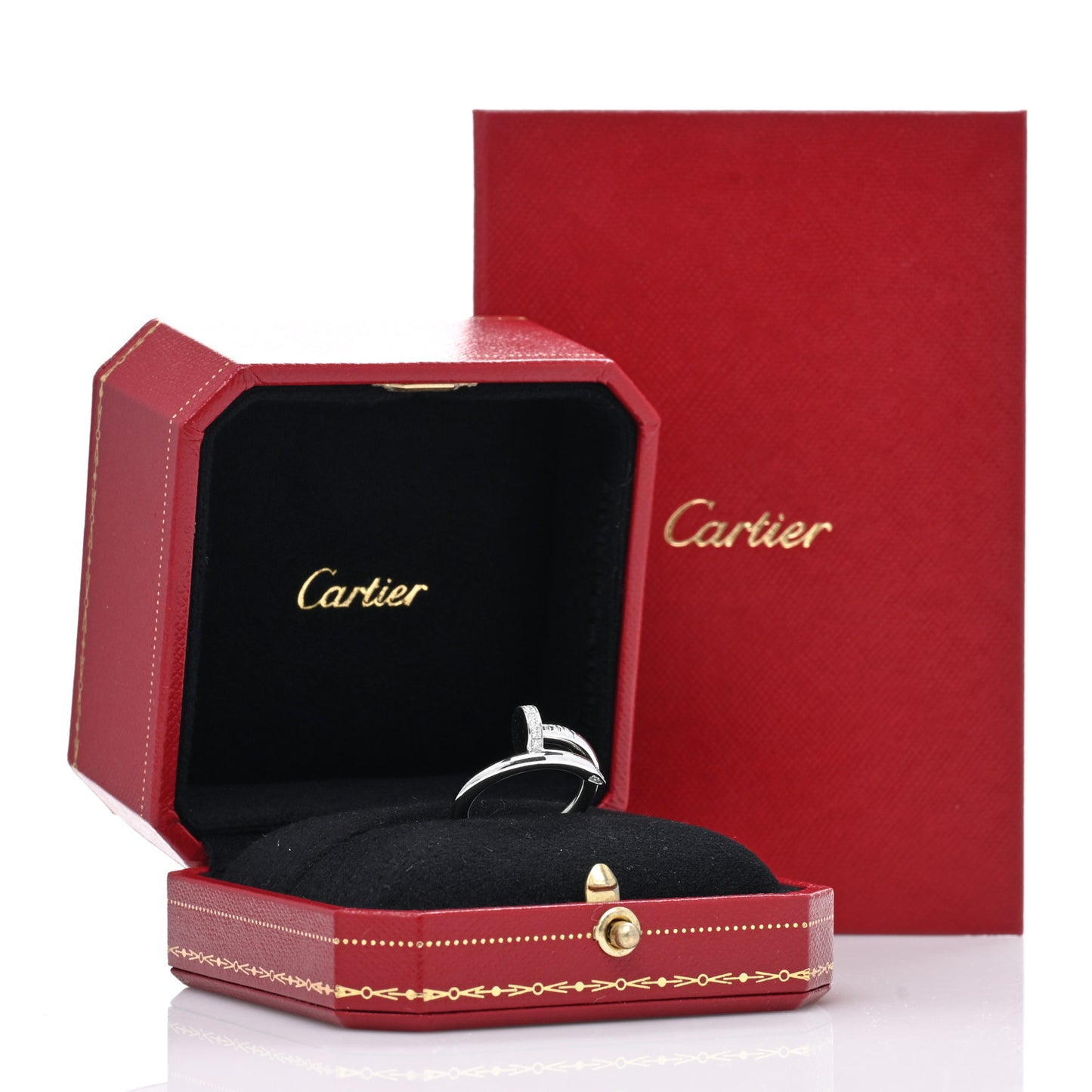 18K White Gold Diamond Juste Un Clou Ring 52 6