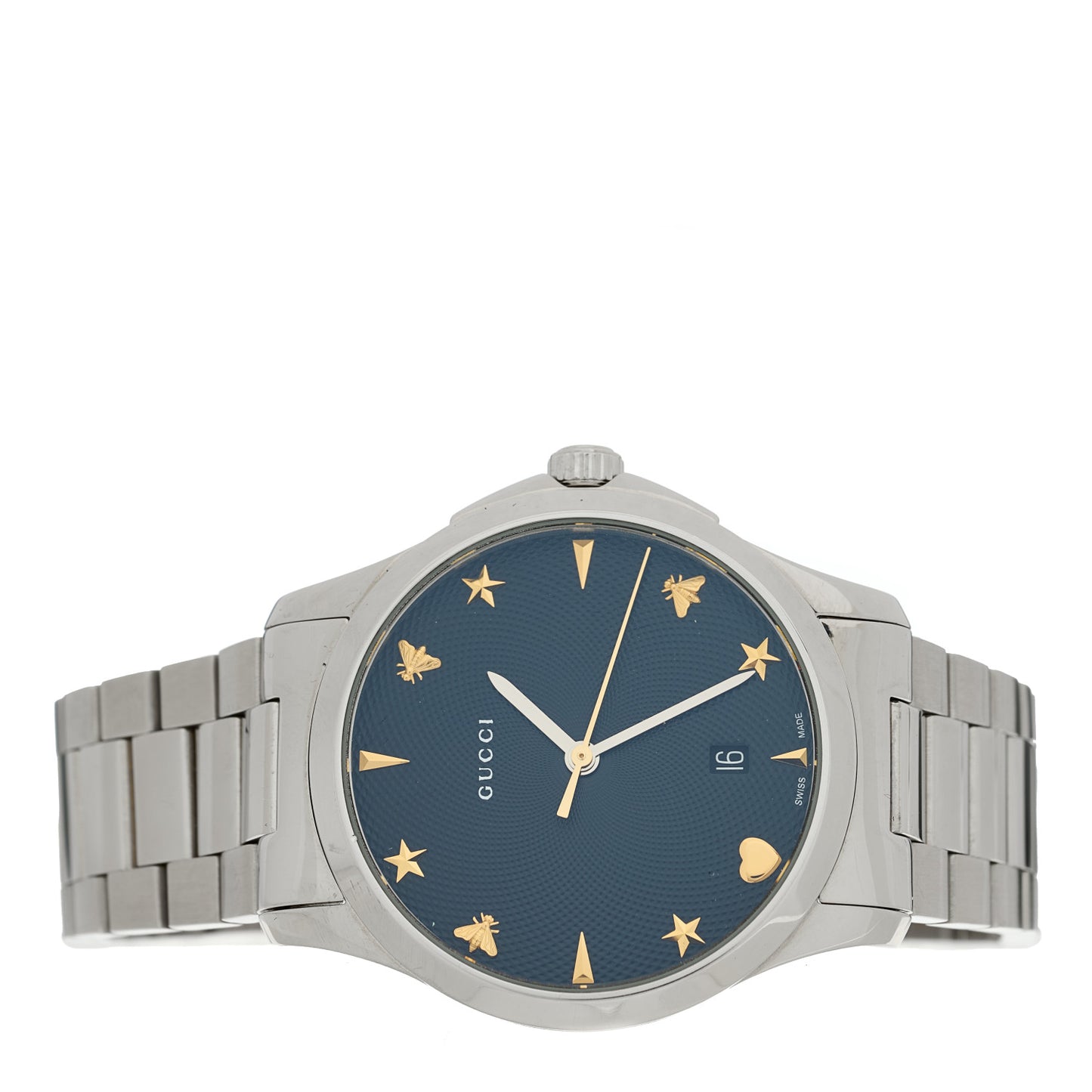 Stainless Steel 38mm G-Timeless Charm Quartz Watch Black