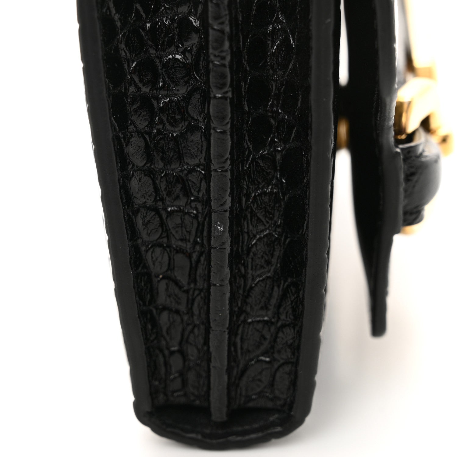 Tom Ford Calfskin Crocodile Embossed Mini Whitney Shoulder Bag Black 10 of 11