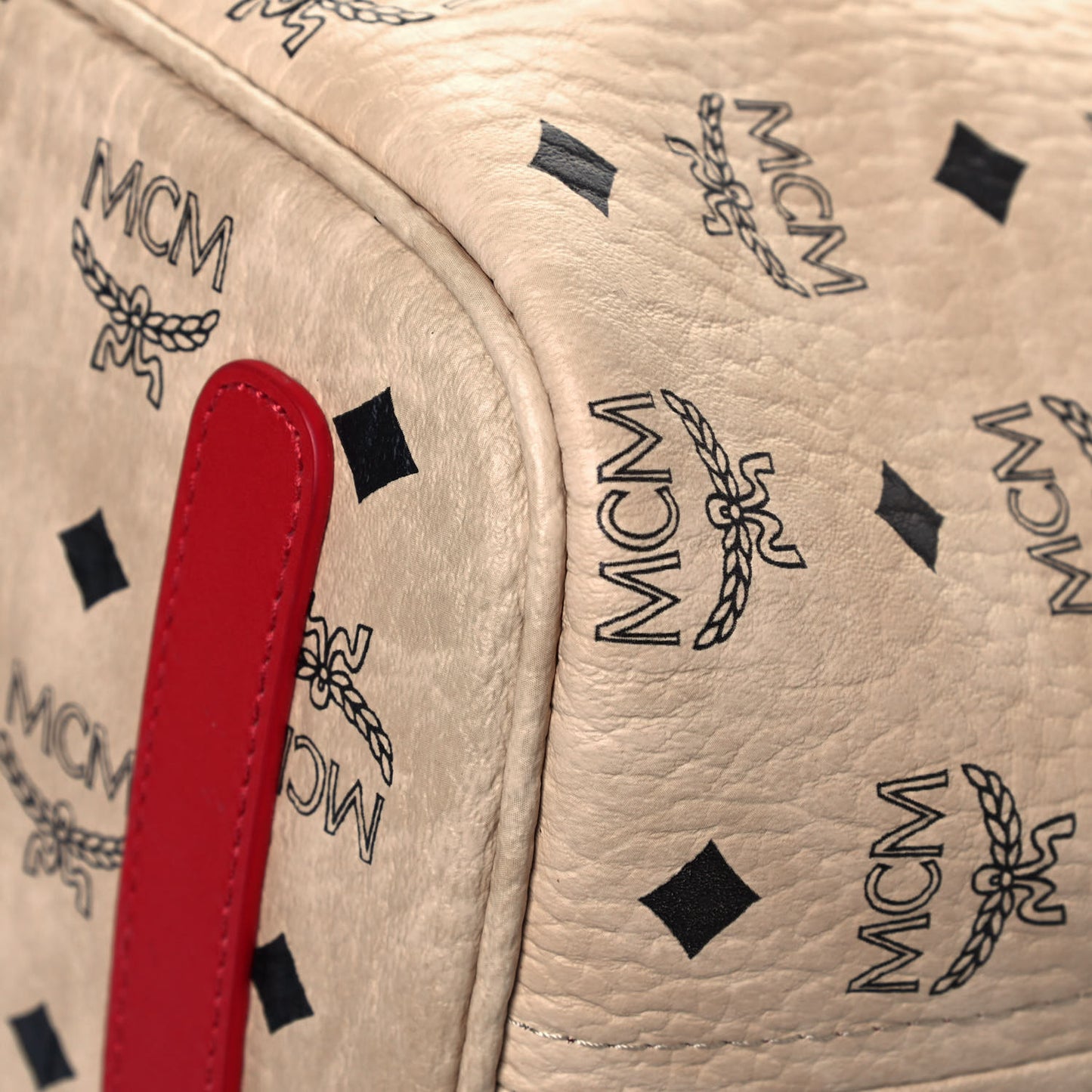 Visetos Shopper Tote Beige Red
