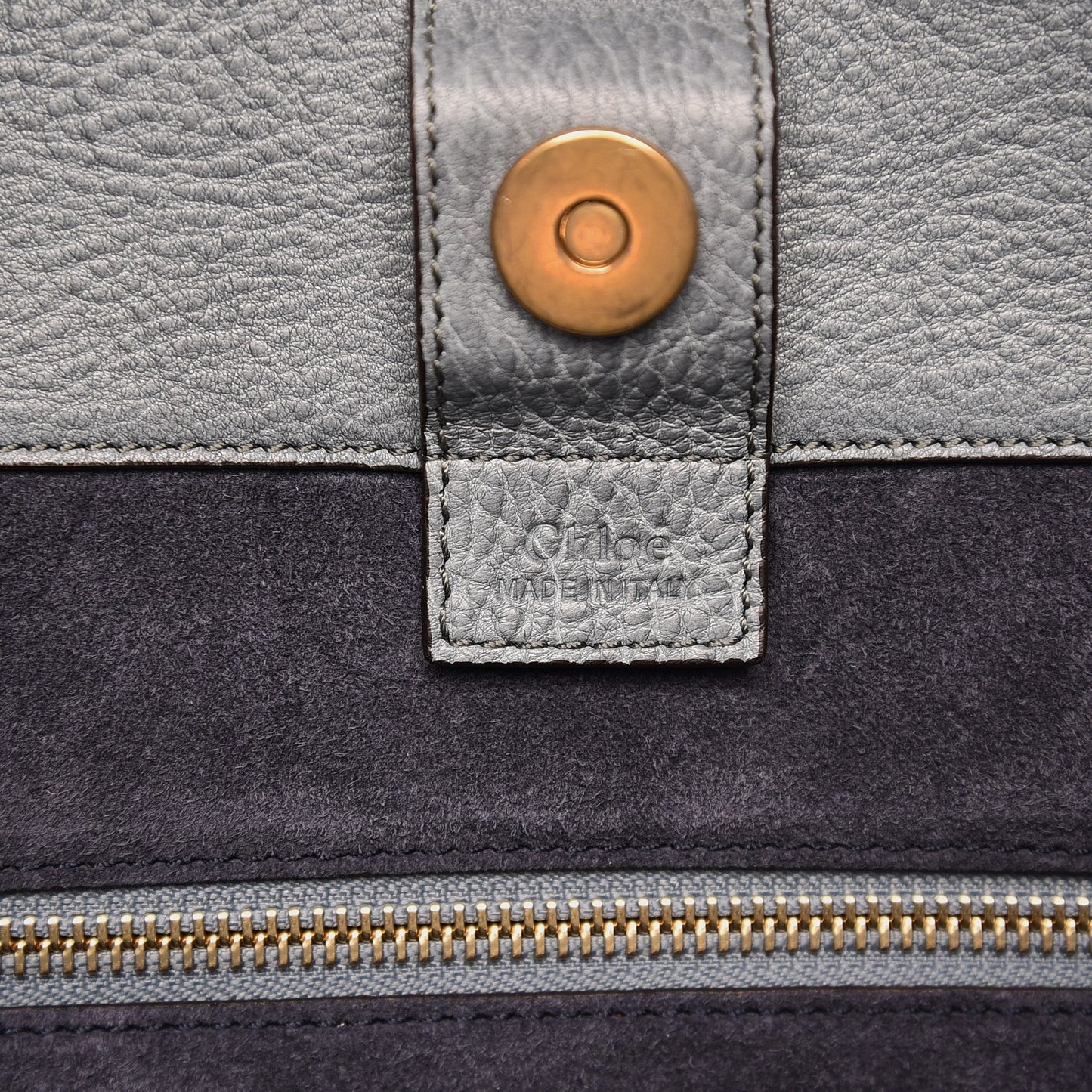 Smooth Calfskin Medium Milo Shopping Tote Cloudy Blue