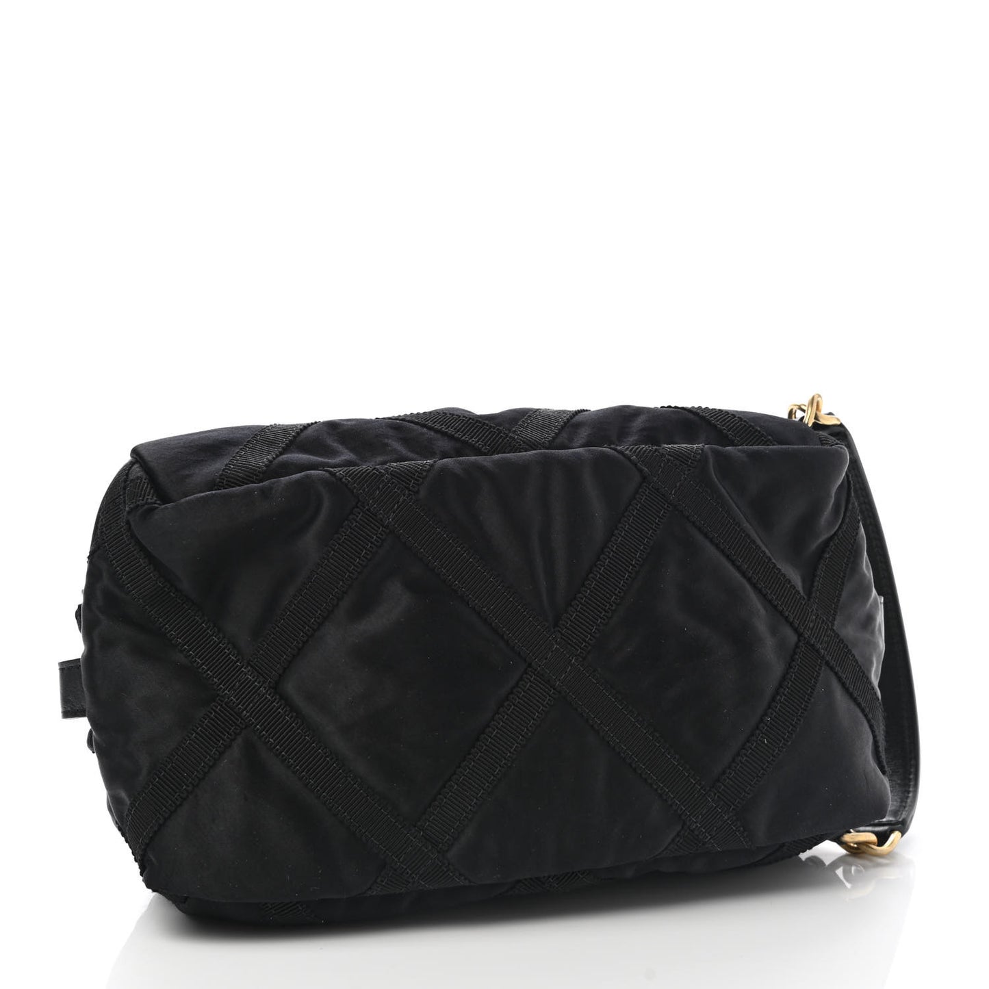 Nylon Grosgrain Lifestyle Pouch With Sleep Mask Black