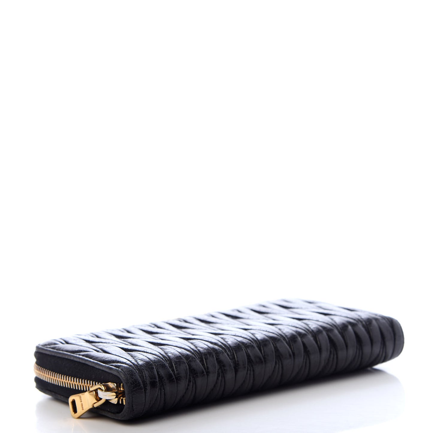 Matelasse Zip Around Wallet Black