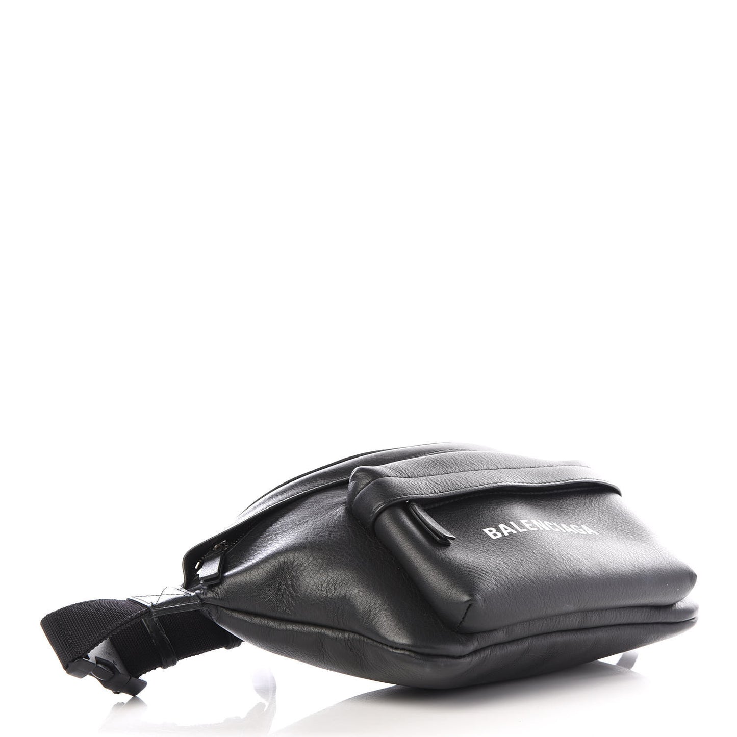 Smooth Calfskin Logo Large Everyday Beltpack Black White