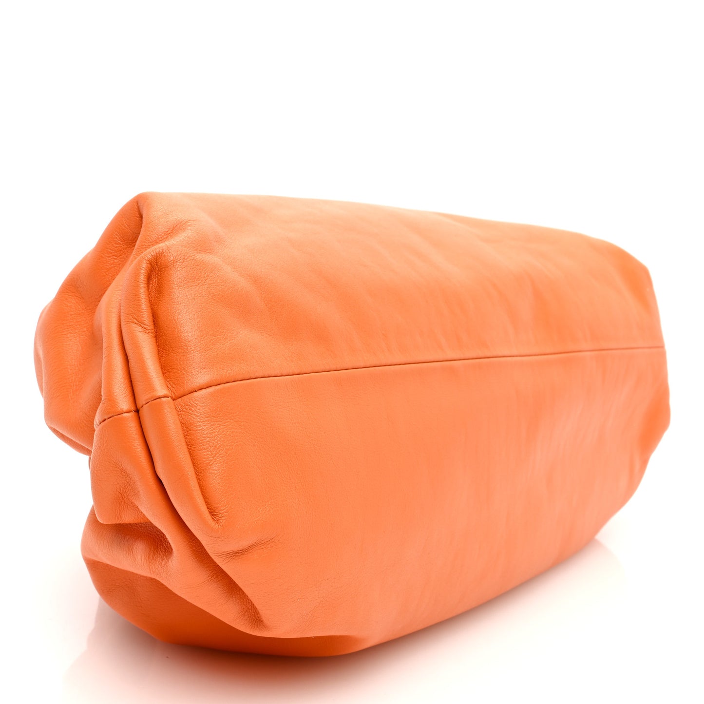 Smooth Butter Calf The Pouch Oversized Clutch Burnt Orange