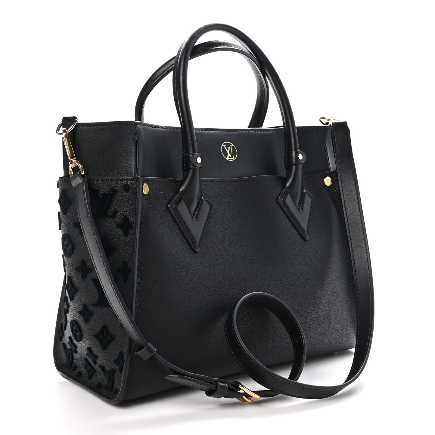 Calfskin Monogram Tufting On My Side Black