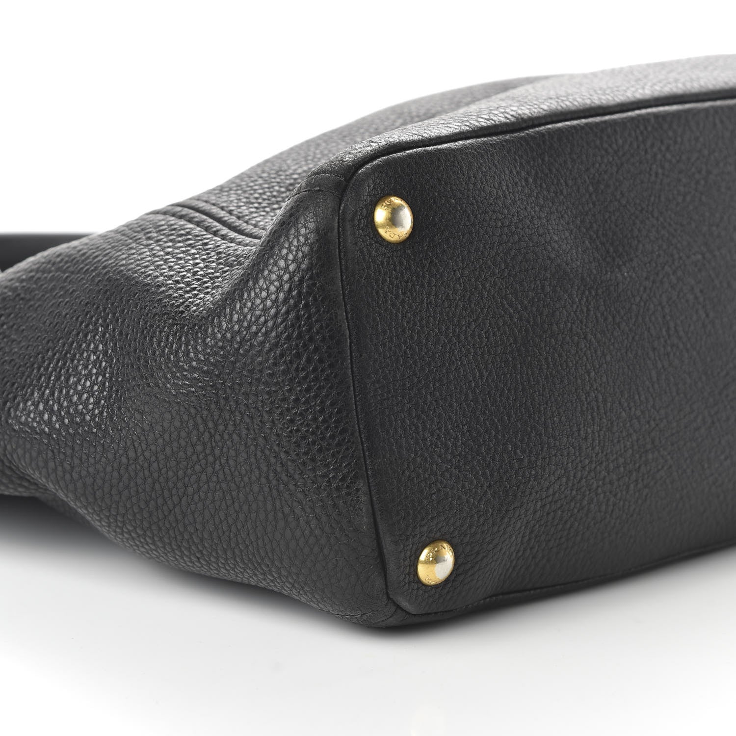 Prada Vitello Daino Side Pocket Tote Black 7 of 16