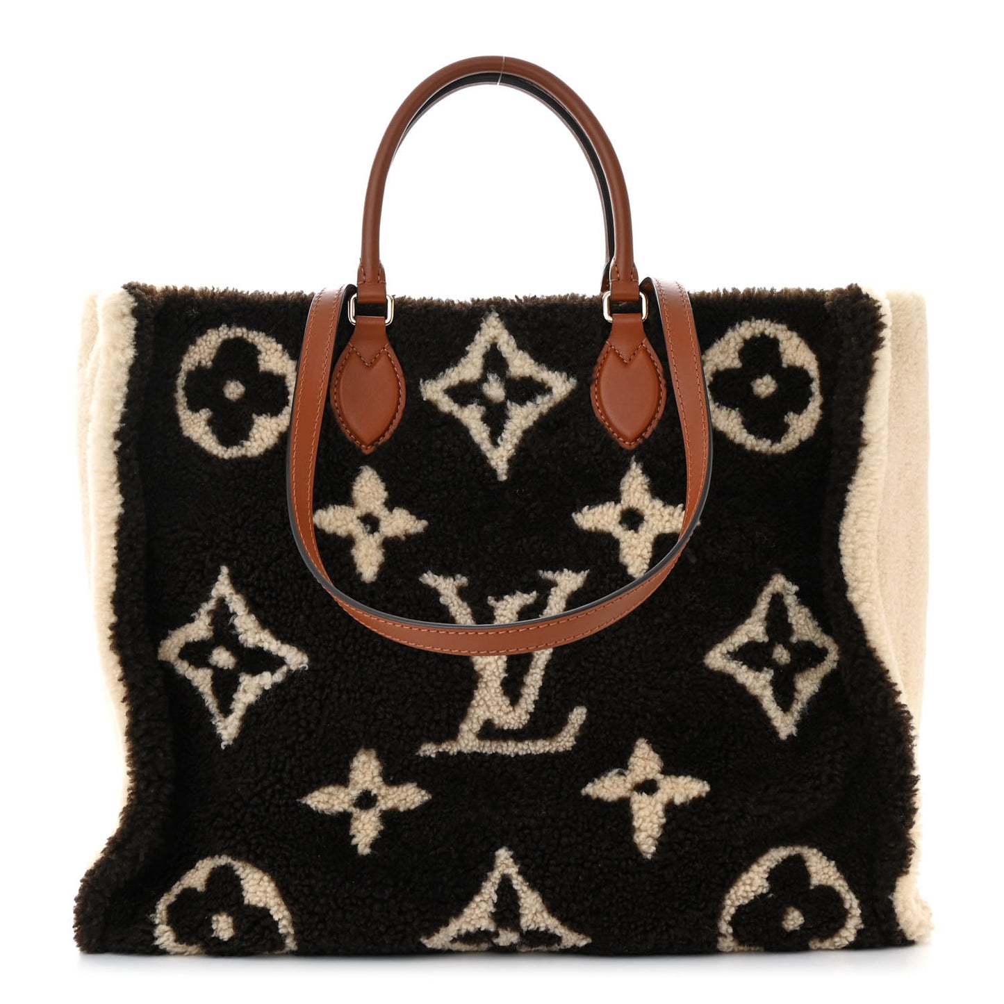 Shearling Monogram Giant Teddy Onthego GM Black White