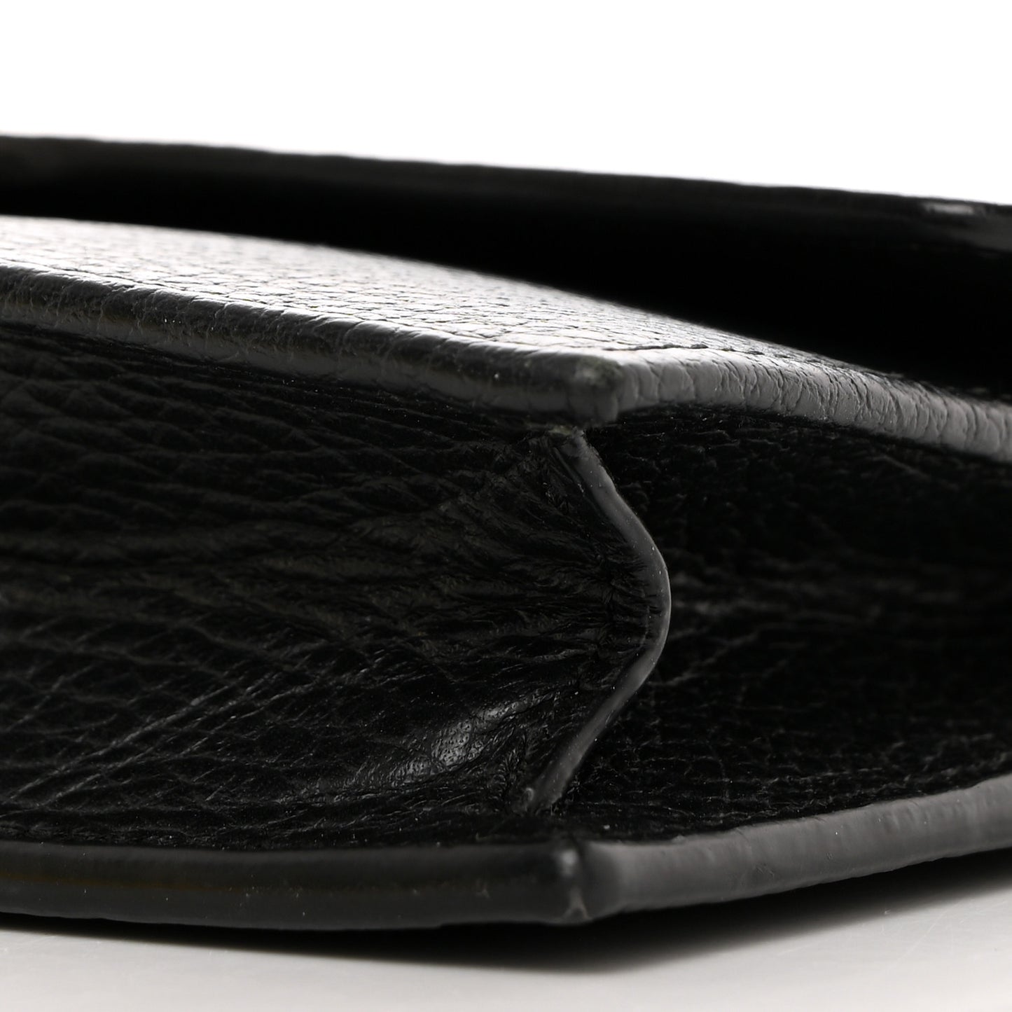 Dollar Calfskin Interlocking G Chain Wallet Black