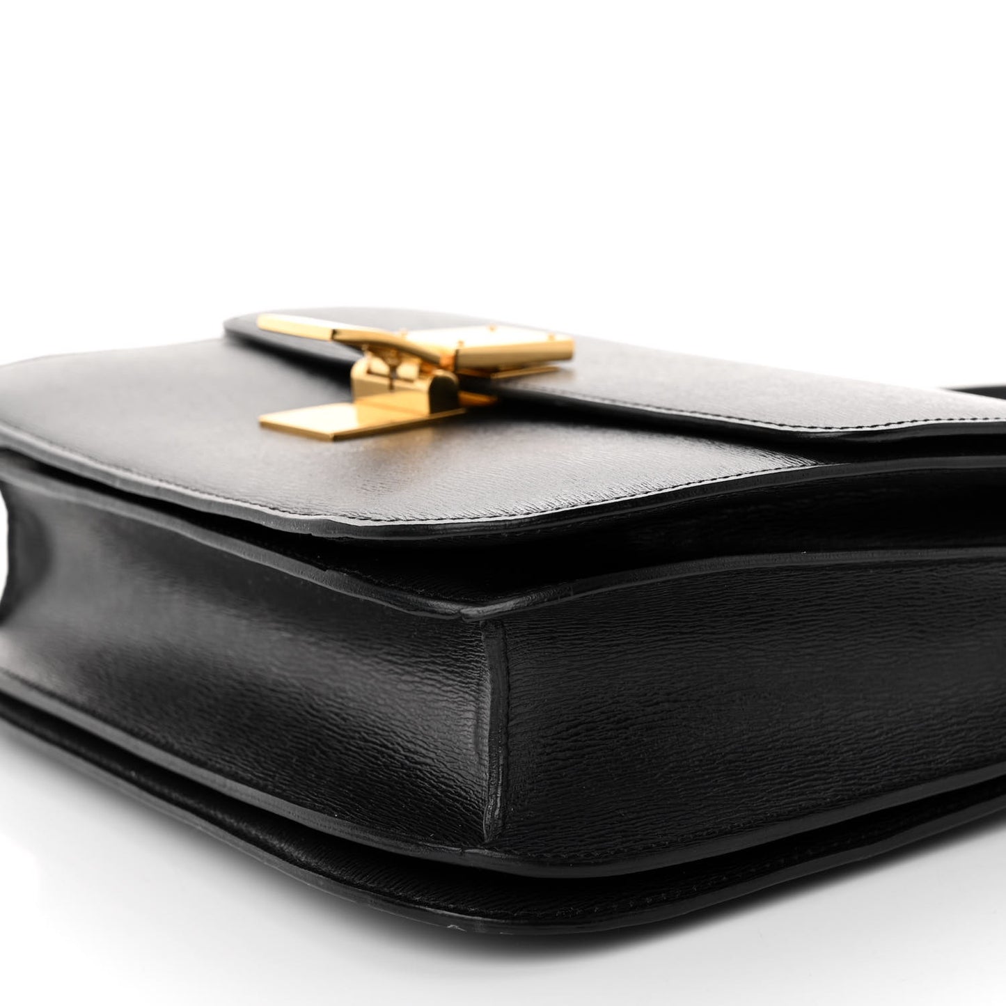 Liege Calfskin Medium Classic Box Flap Bag Black
