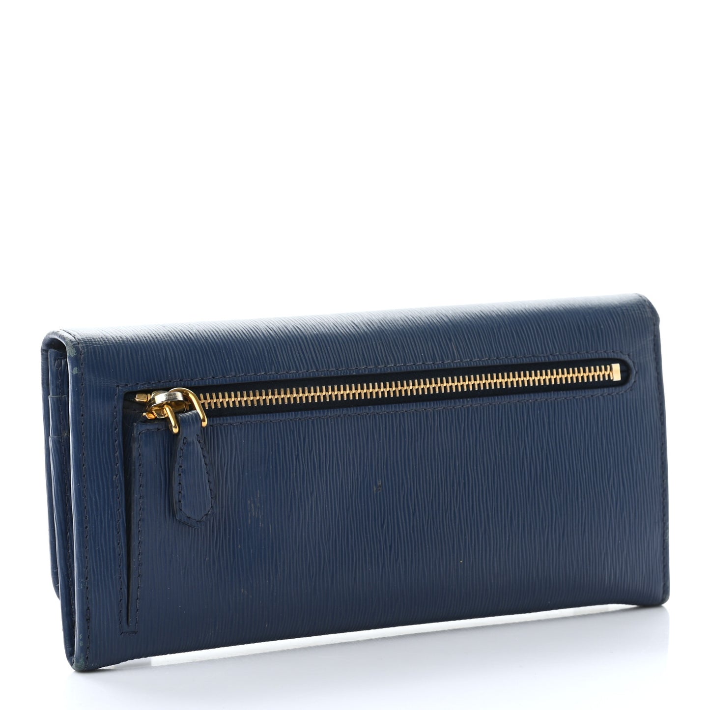 Vitello Move Bi-Color Continental Flap Travel Wallet Bluette Astrale
