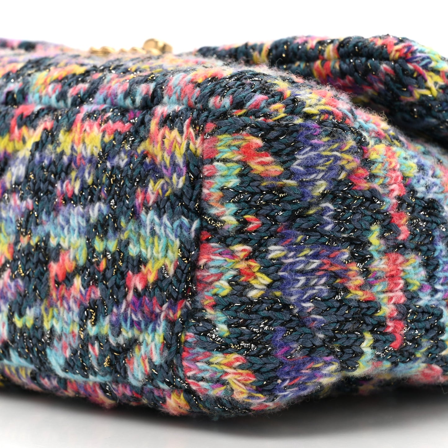 Tweed Quilted Medium Chanel 19 Flap Dark Multicolor