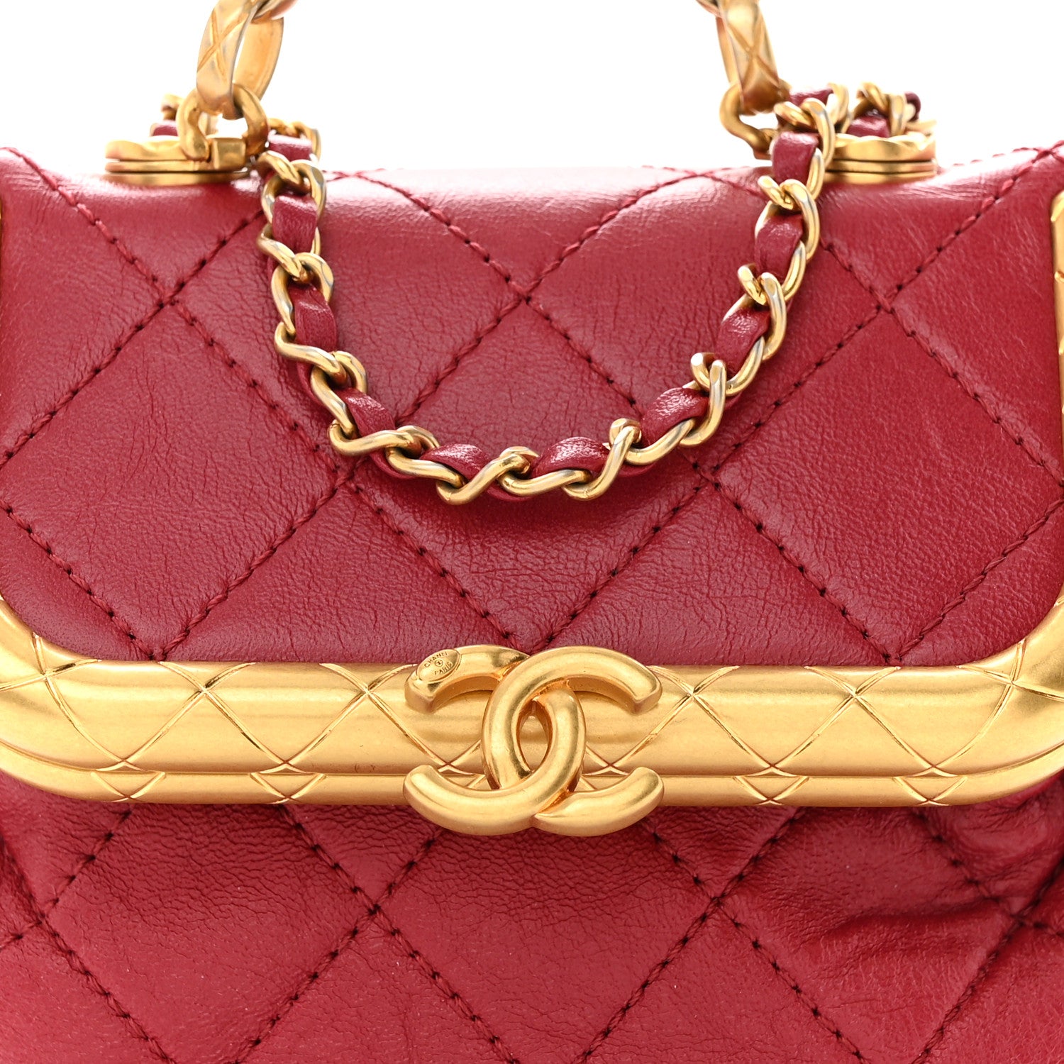 Chanel Lambskin Quilted Micro My Crush Bag Red 8 of 10