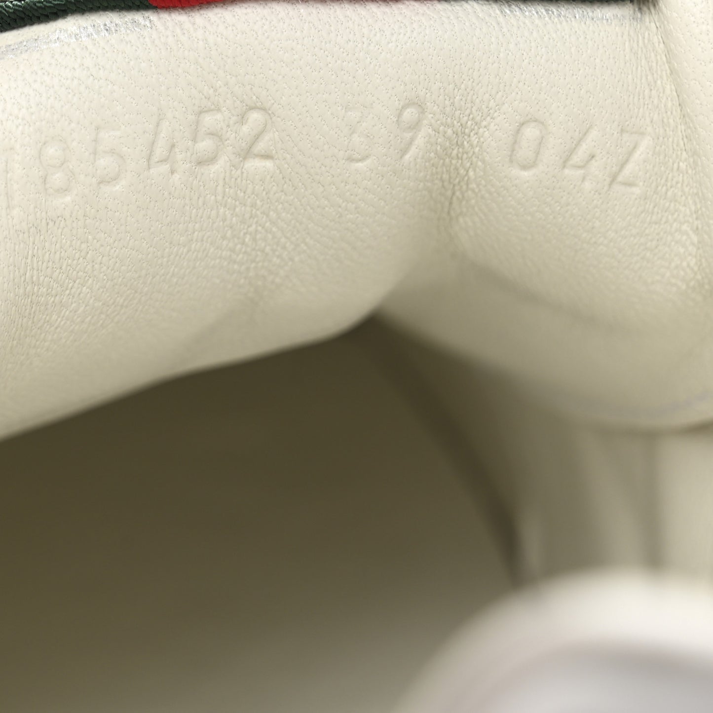 Calfskin GG Monogram Re-Web Womens Sneakers 39 White Beige Ebony