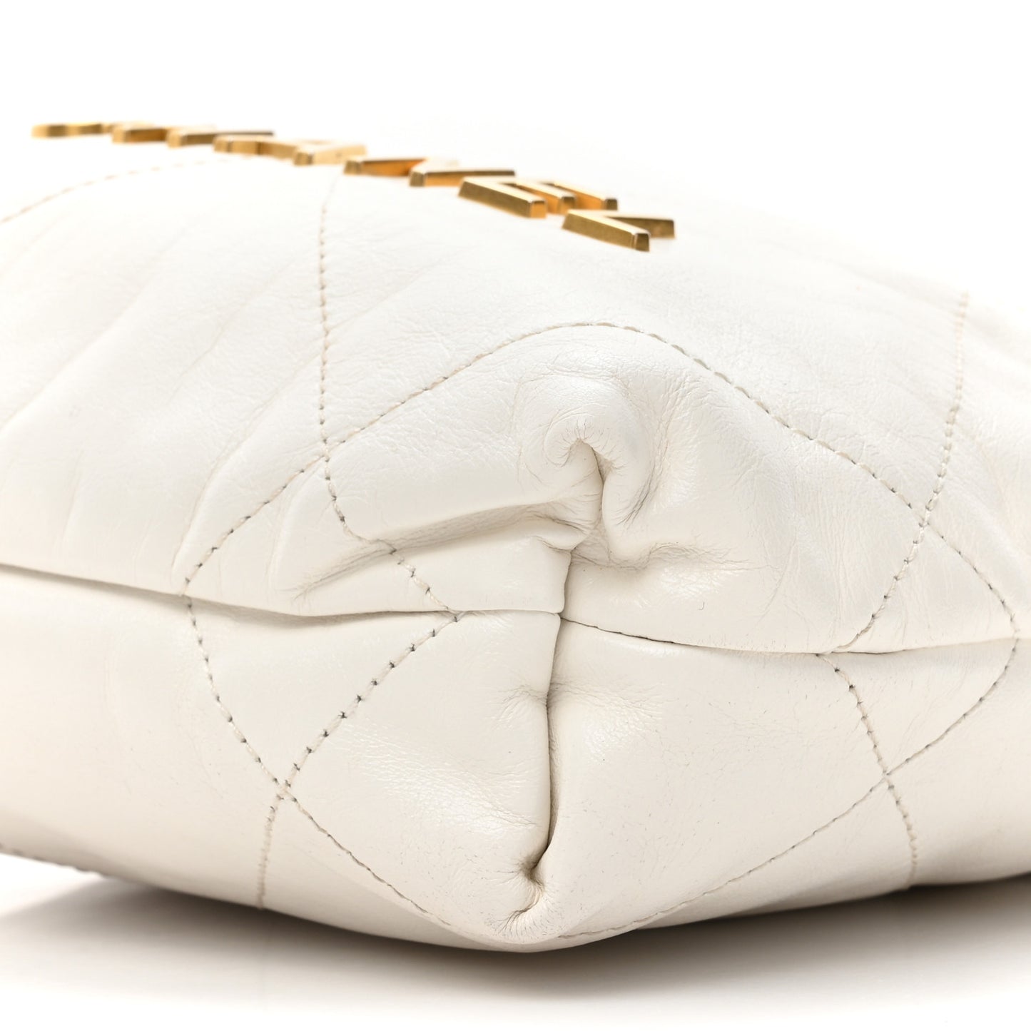 Shiny Calfskin Quilted Mini Chanel 22 White
