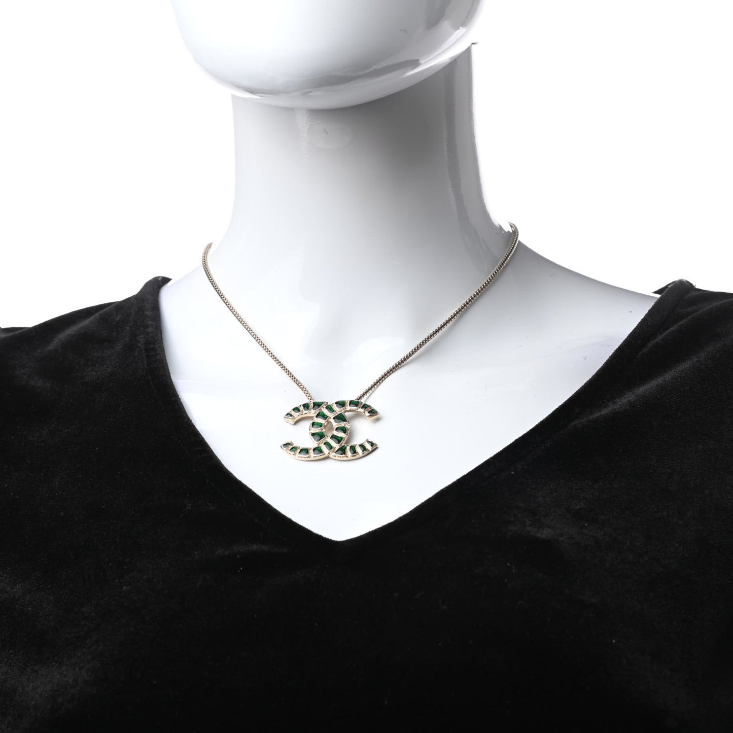 Resin Along The Nile CC Pendant Necklace Gold Green