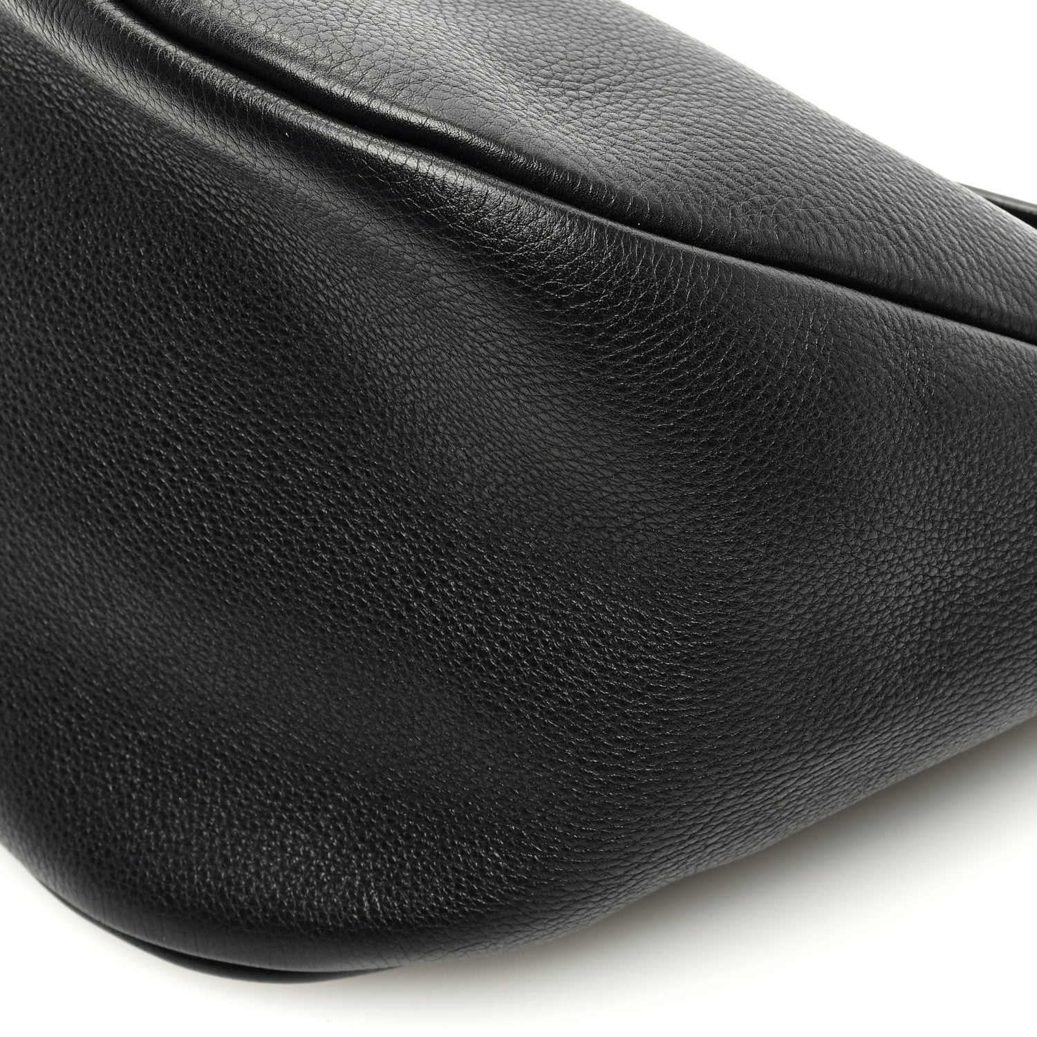 The Row Grained Calfskin Large Slouchy Banana Bag Black 9 of 9