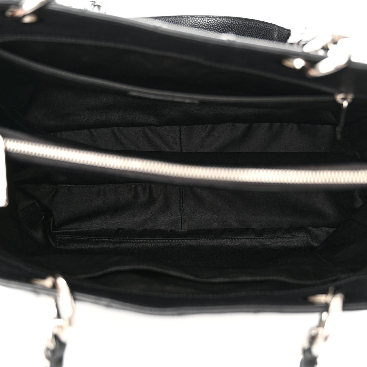 Caviar Quilted Grand Shopping Tote GST Black