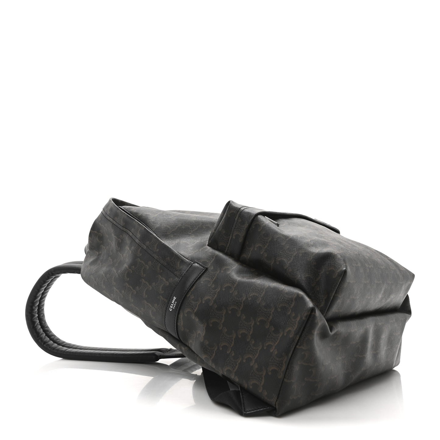 Triomphe Canvas XL Calfskin Backpack Black