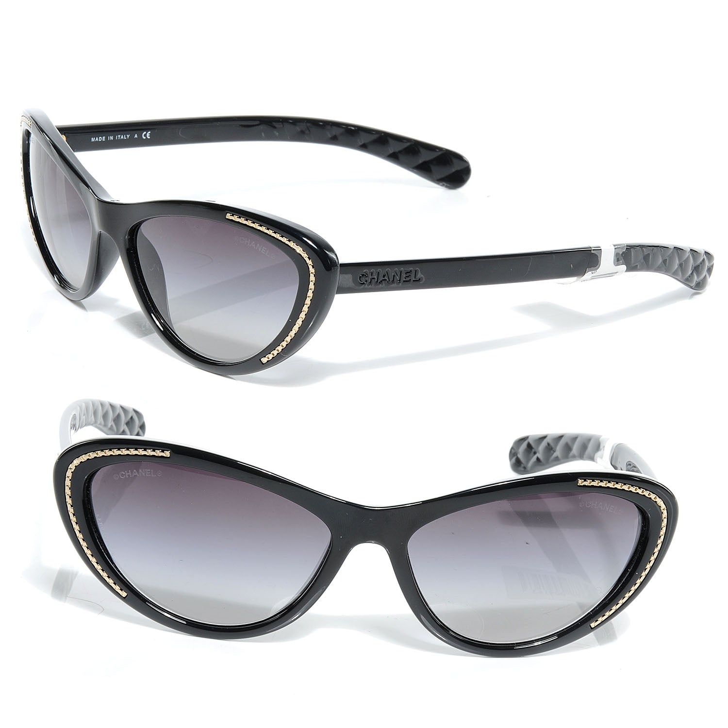 シャネルサングラス6039 Chanel Cat Eye Chain Sunglasses 6039 Black 53144 – FASHIONPHILE