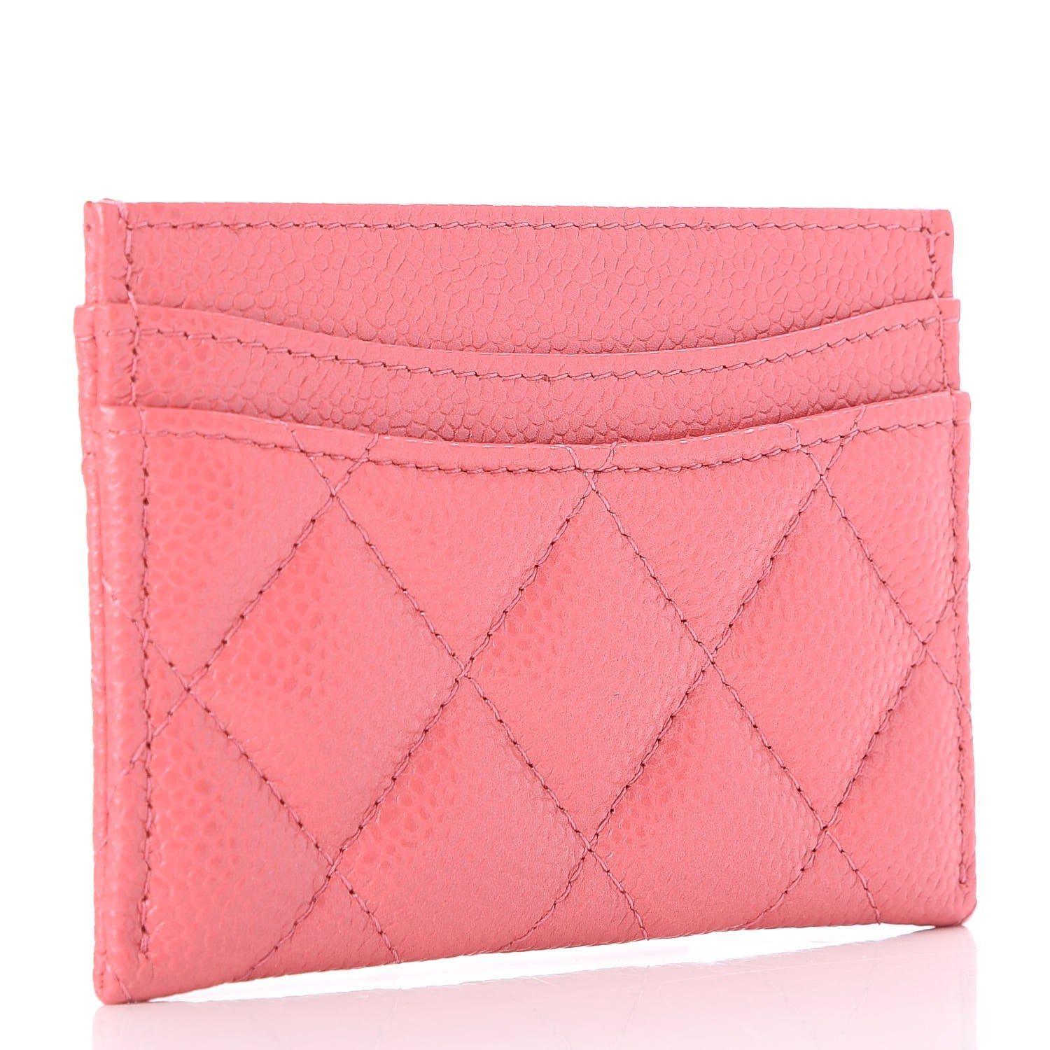 Chanel Caviar Quilted Card Holder Pink 3 of 9