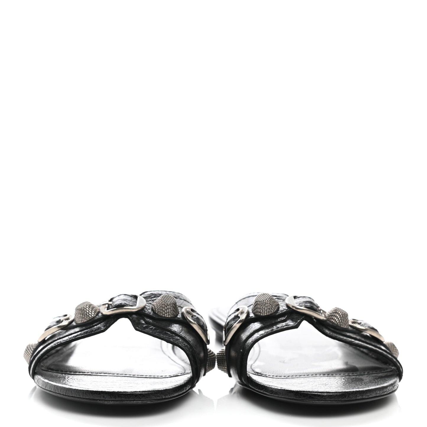 Agneau Arena Cagole Flat Slide Sandals 39 Black