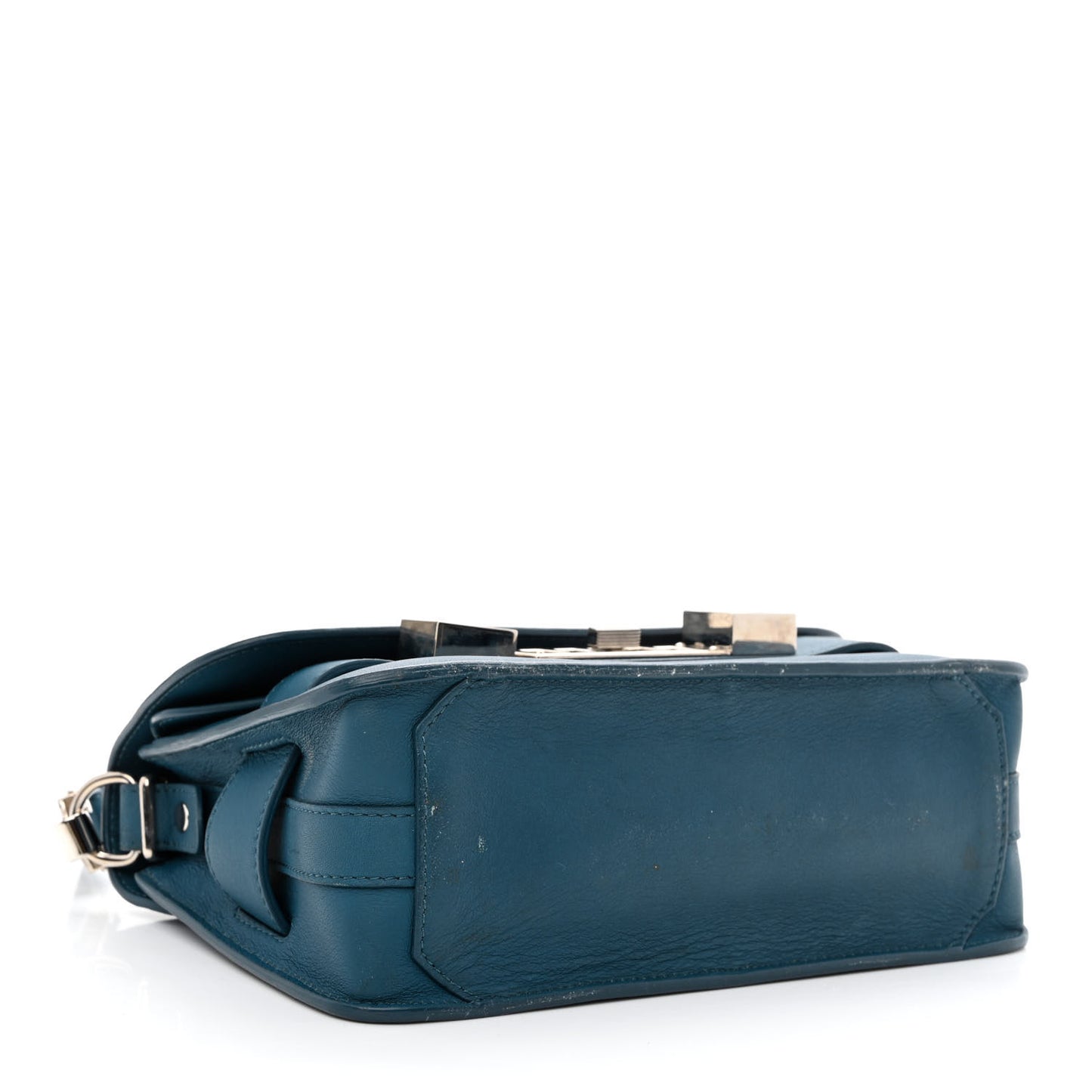Calfskin Mini PS11 Classic Shoulder Bag Dark Teal
