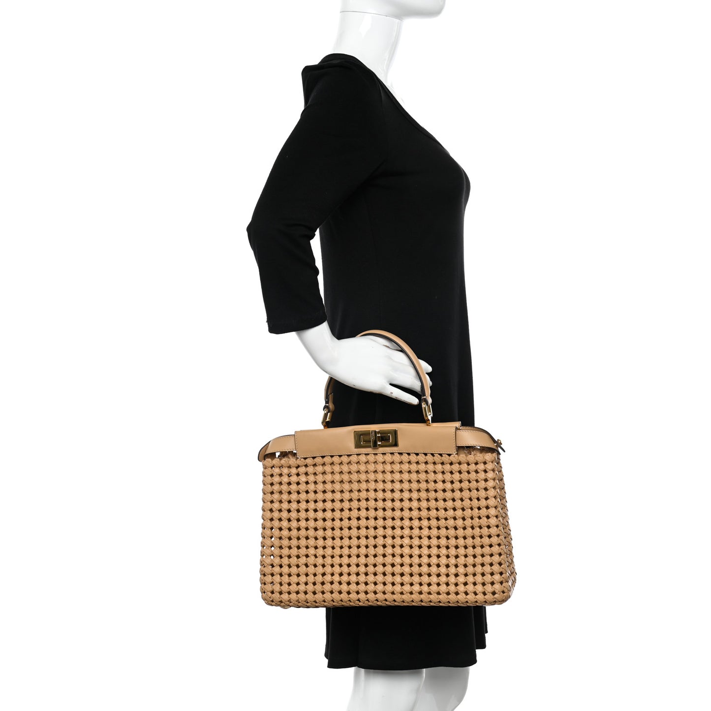 Nappa Matisse Intreccio Medium Peekaboo Iconic Satchel Durian