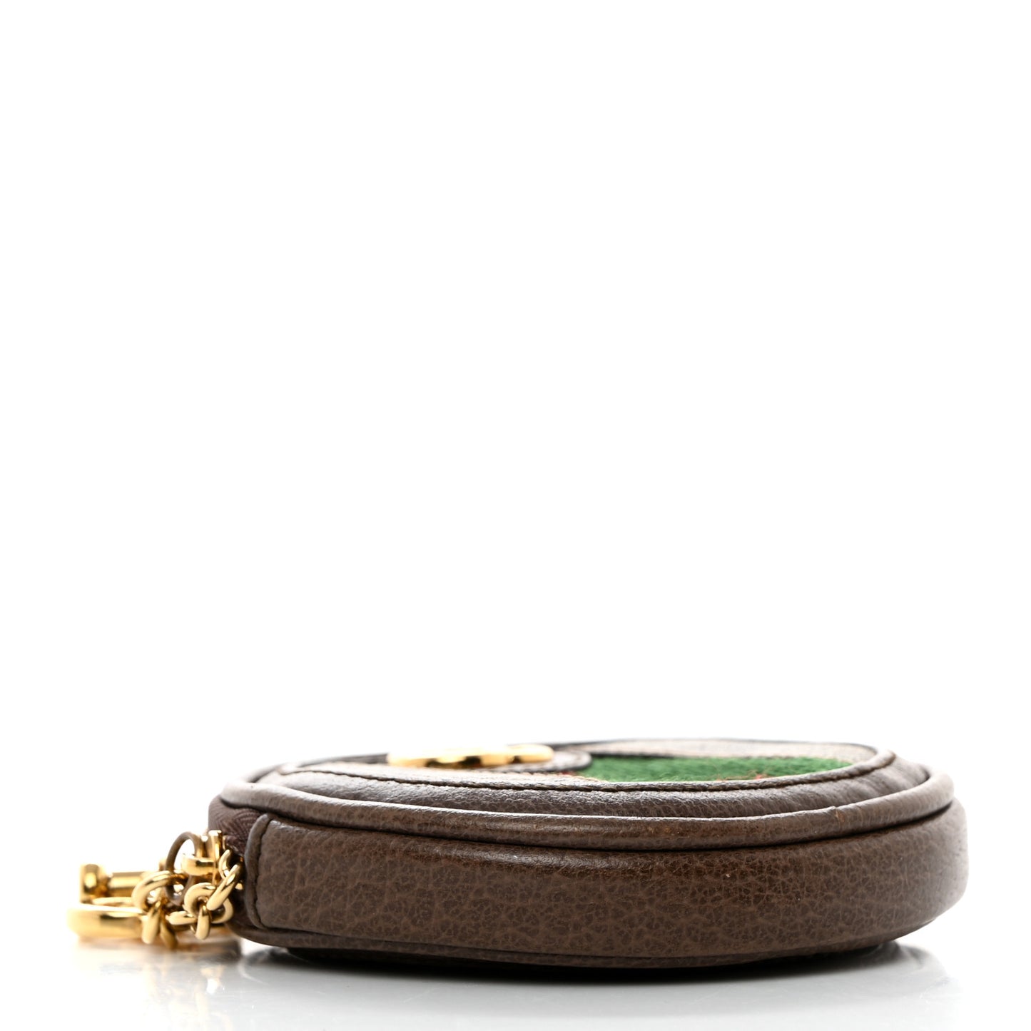 GG Supreme Monogram Web Ophidia Round Coin Purse Beige New Acero