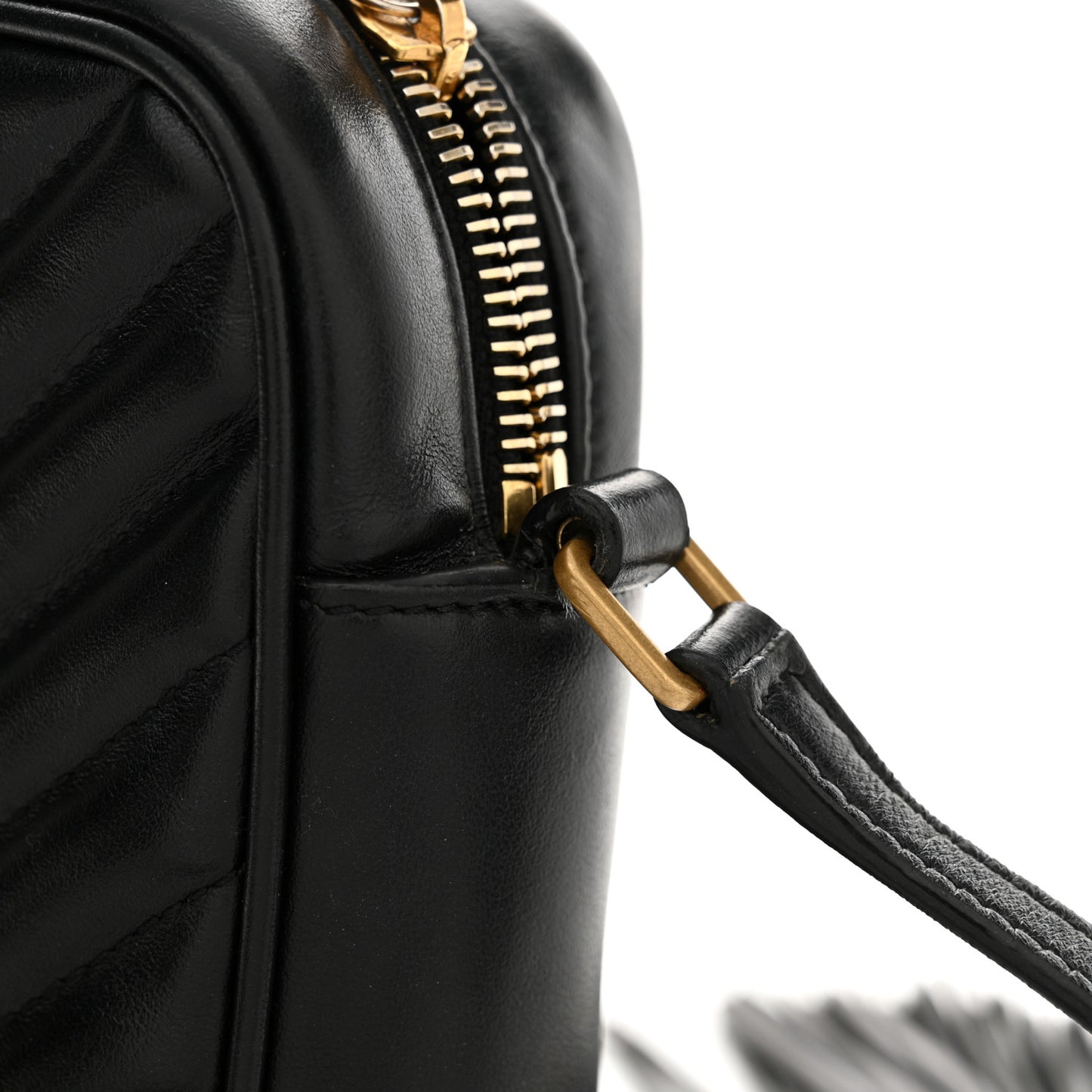 Calfskin Matelasse Monogram Lou Camera Bag Black