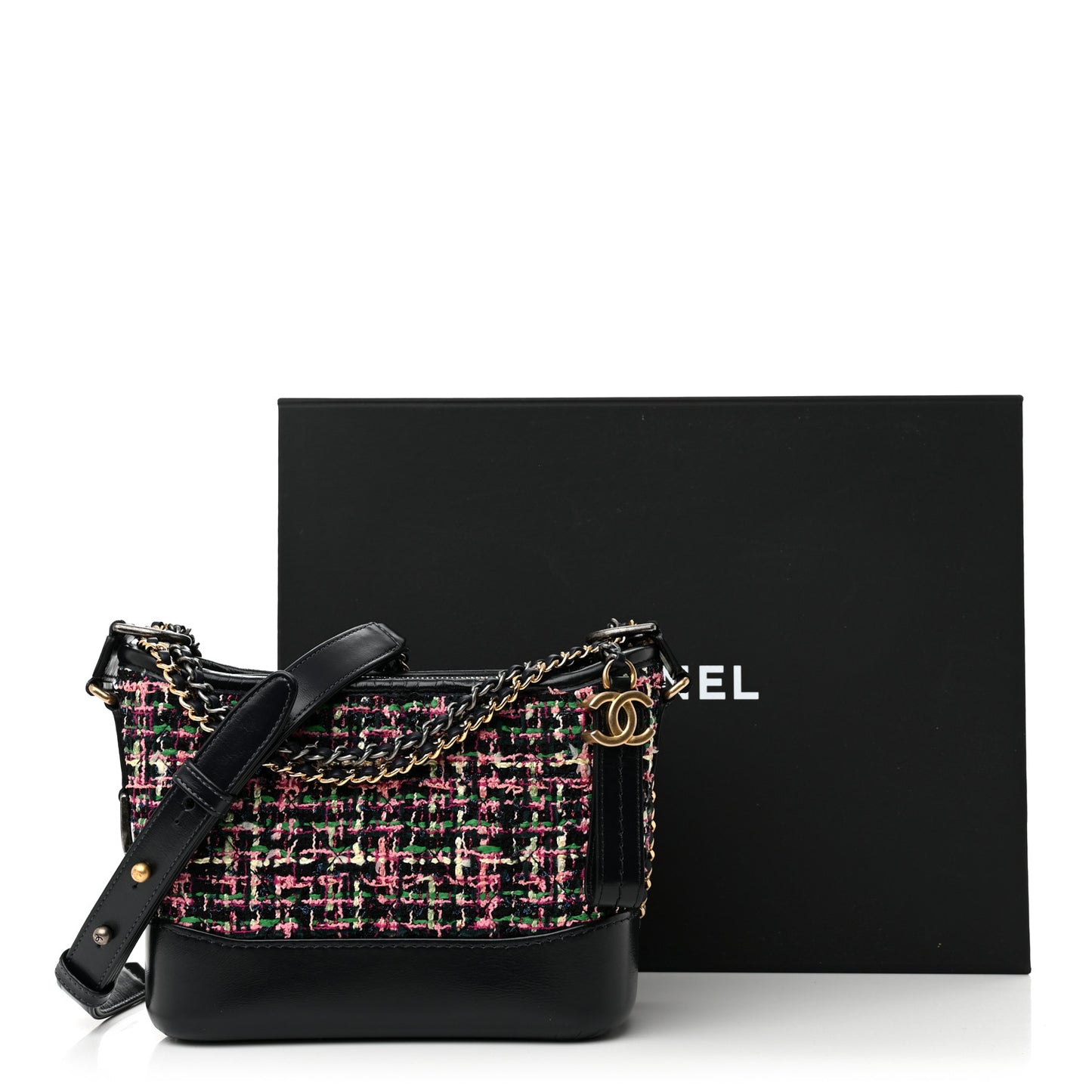 Tweed Calfskin Small Gabrielle Hobo Multi