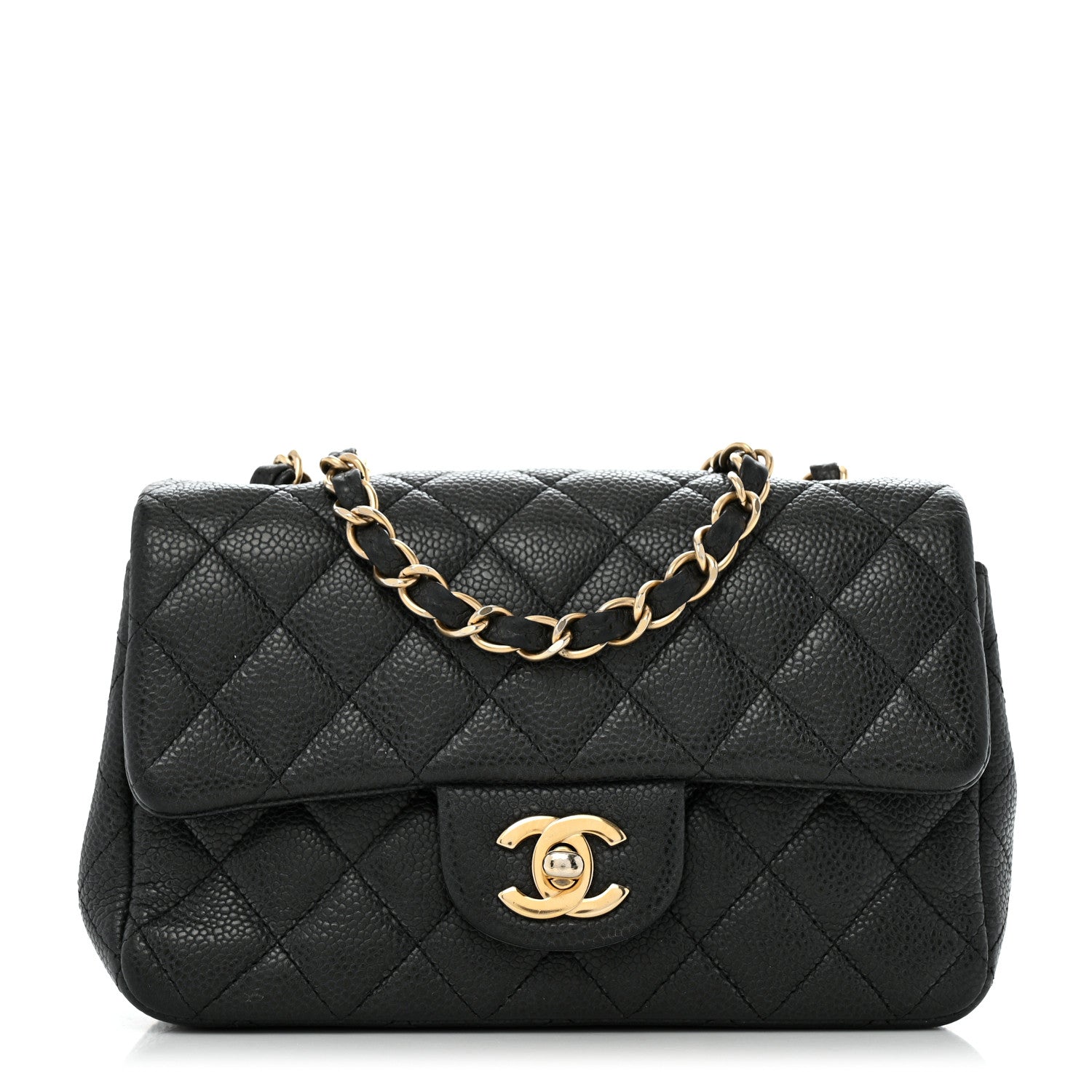 Chanel Metallic Caviar Quilted Mini Rectangular Flap Black 1 of 13