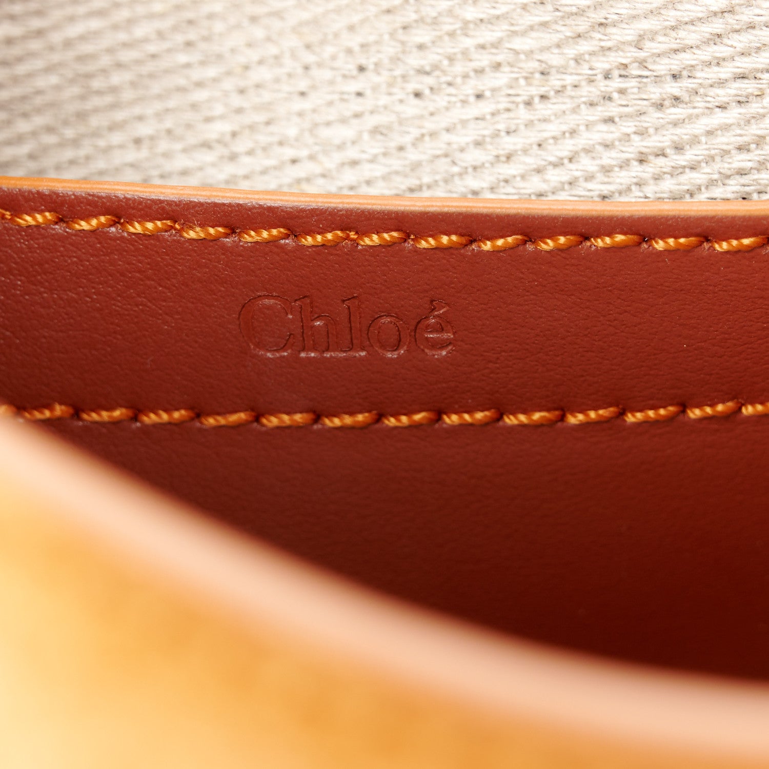 Chloe Suede Calfskin Mini Marcie Round Crossbody Bag Henna Orange 6 of 11