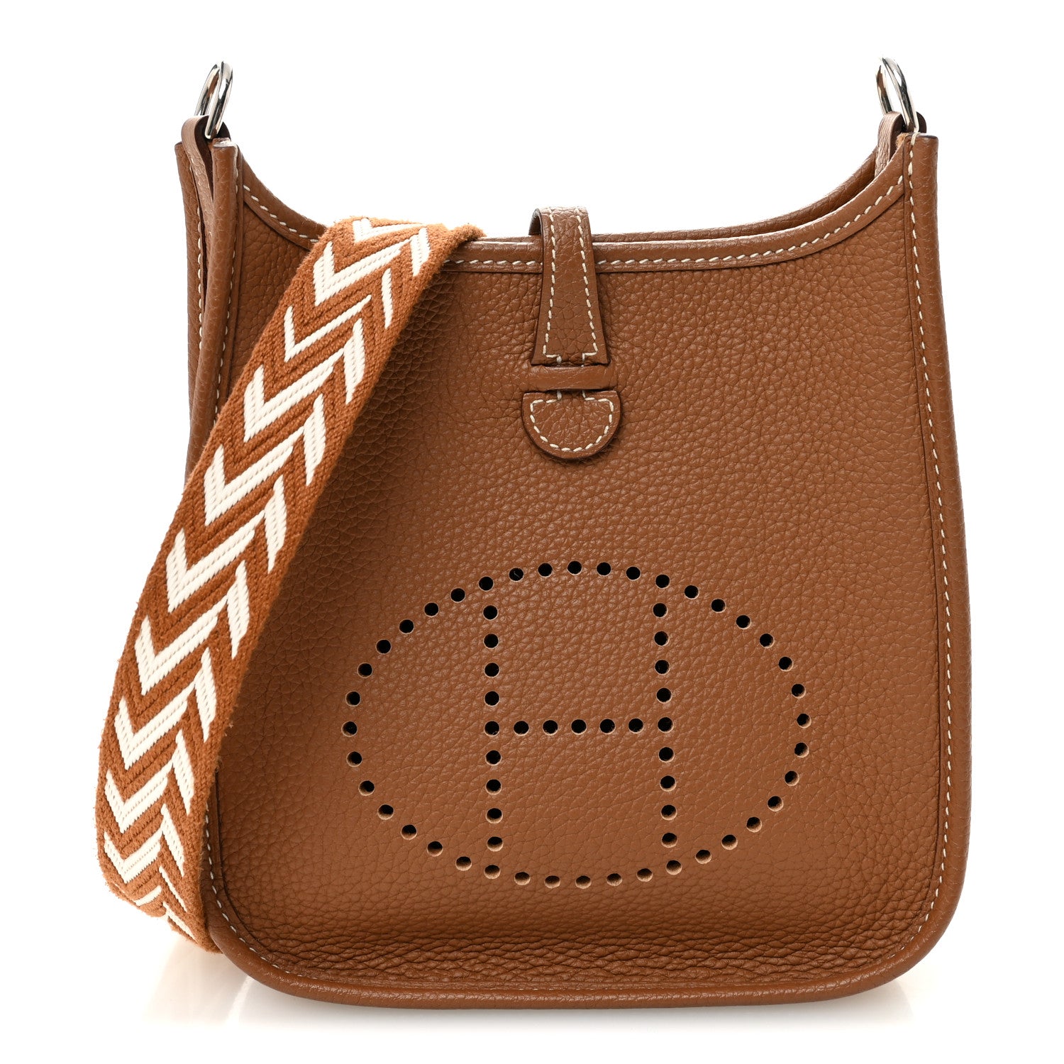 Hermes Taurillon Maurice Amazone Evelyne TPM Gold White 1882370