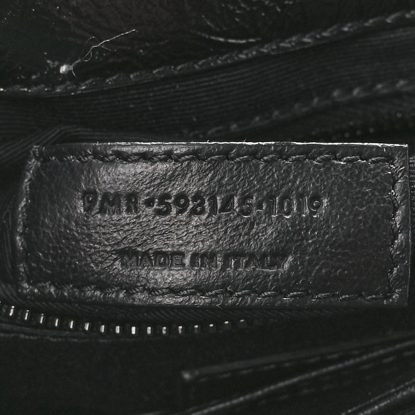 Crinkled Calfskin Matelasse Monogram Niki Chain Wallet Black