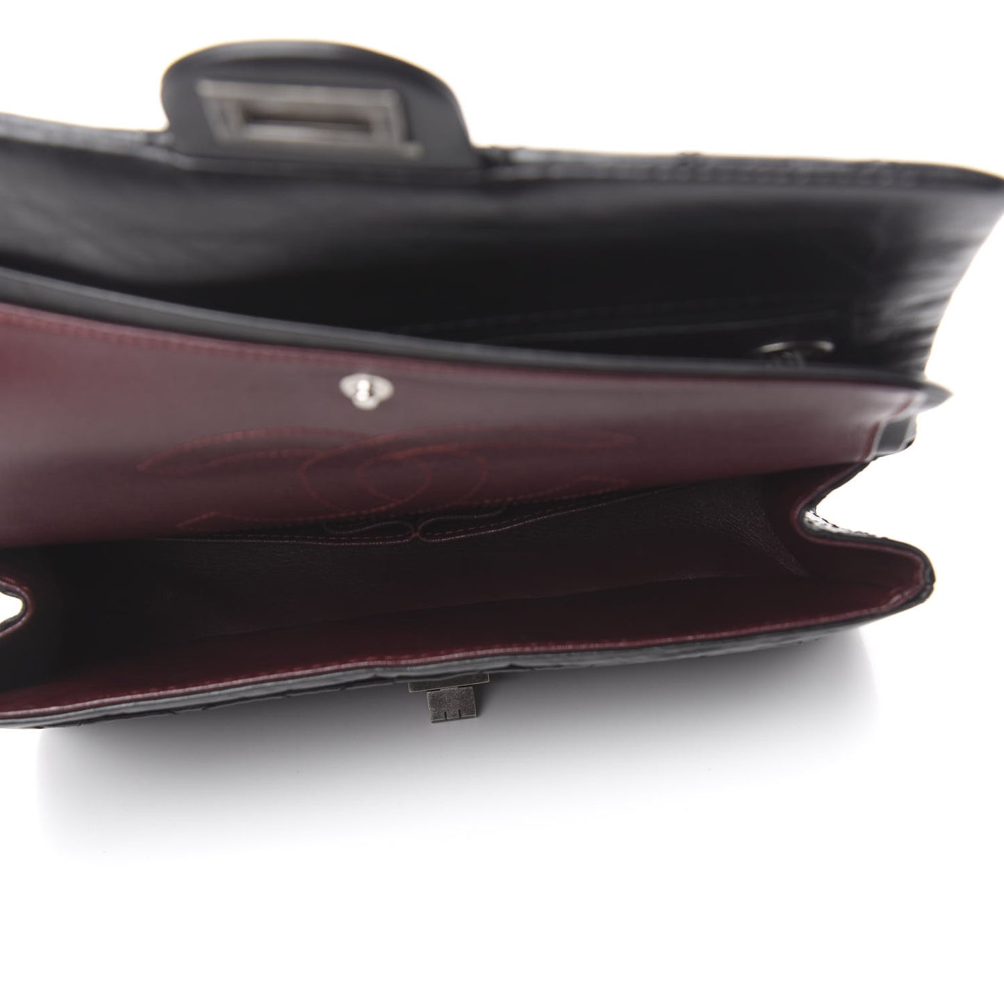 Aged Calfskin Quilted 2.55 Reissue 225 Flap Black
